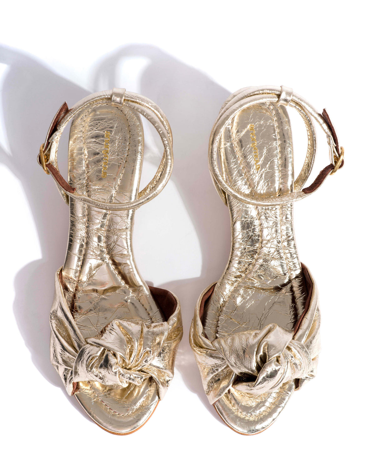 Curvey 50 Crinkled metallic lamb Champagne