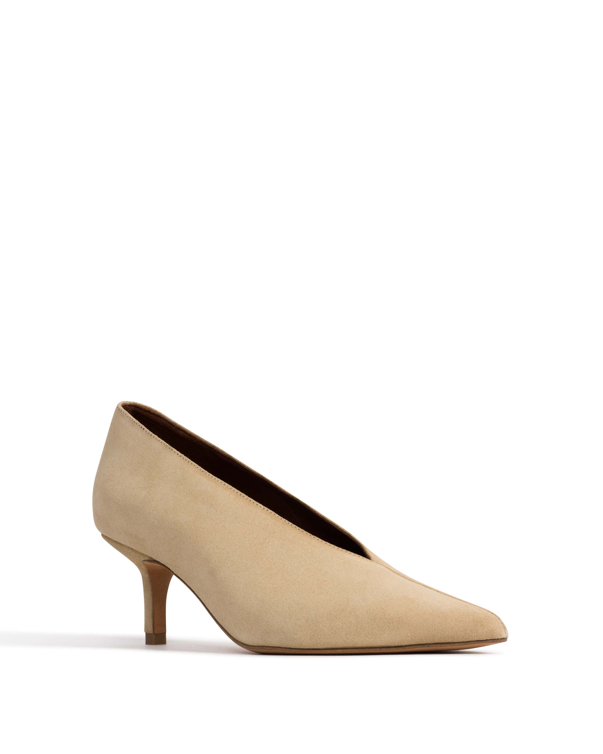 Phia 55 pin Calf suede Creamy sand - Anonymous Copenhagen Heels