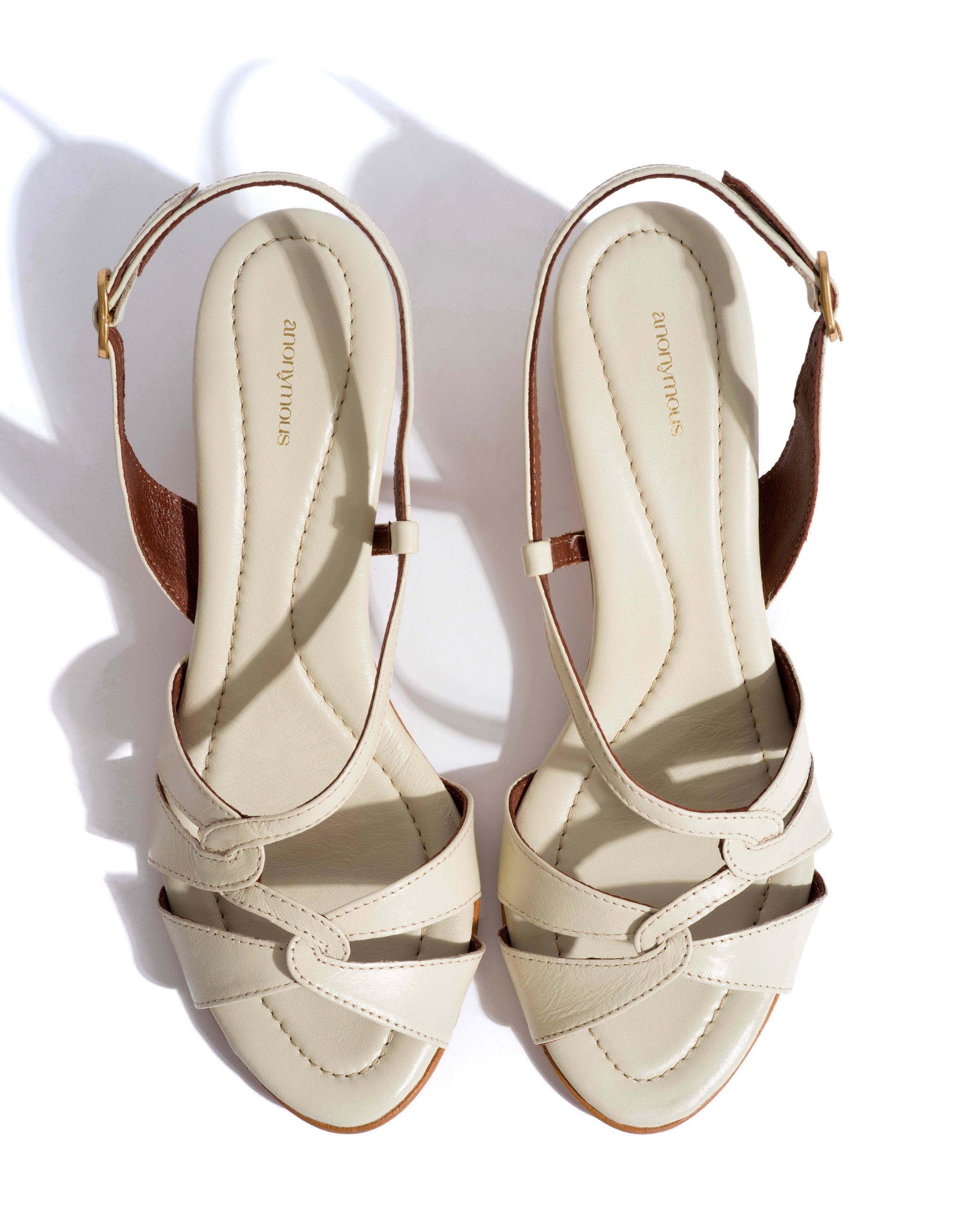 Natasha 50 Shiny lamb White sand - Anonymous Copenhagen Heels