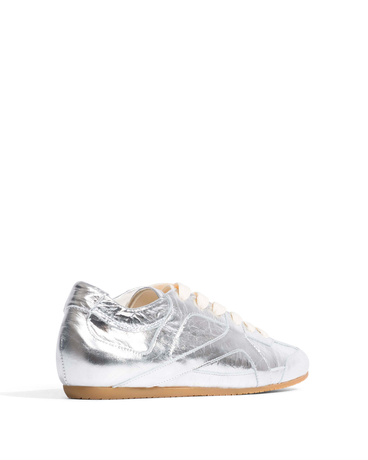Sneakerina Crinkled metallic lamb Silver