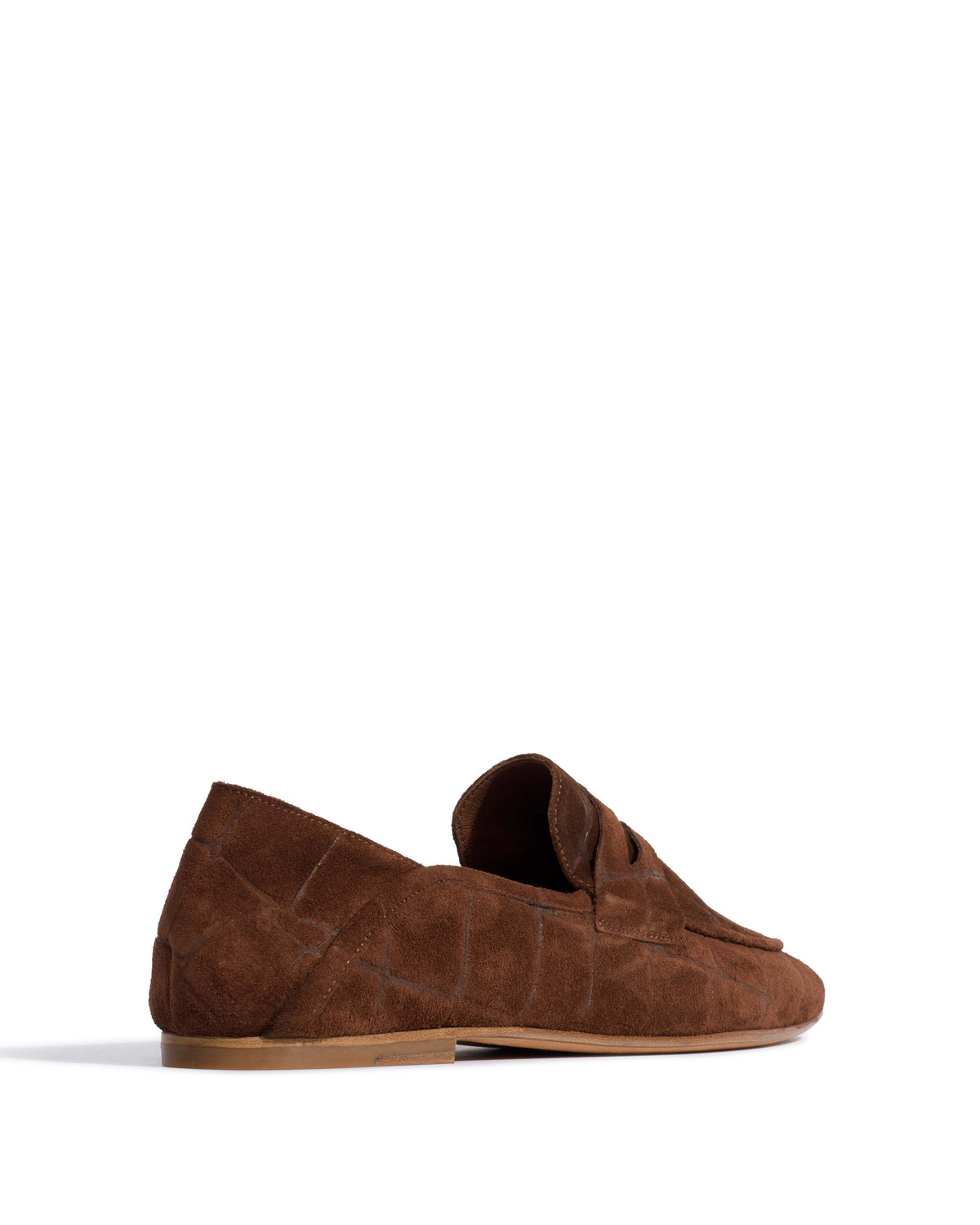 Lindsay Croco calf suede Chocolate