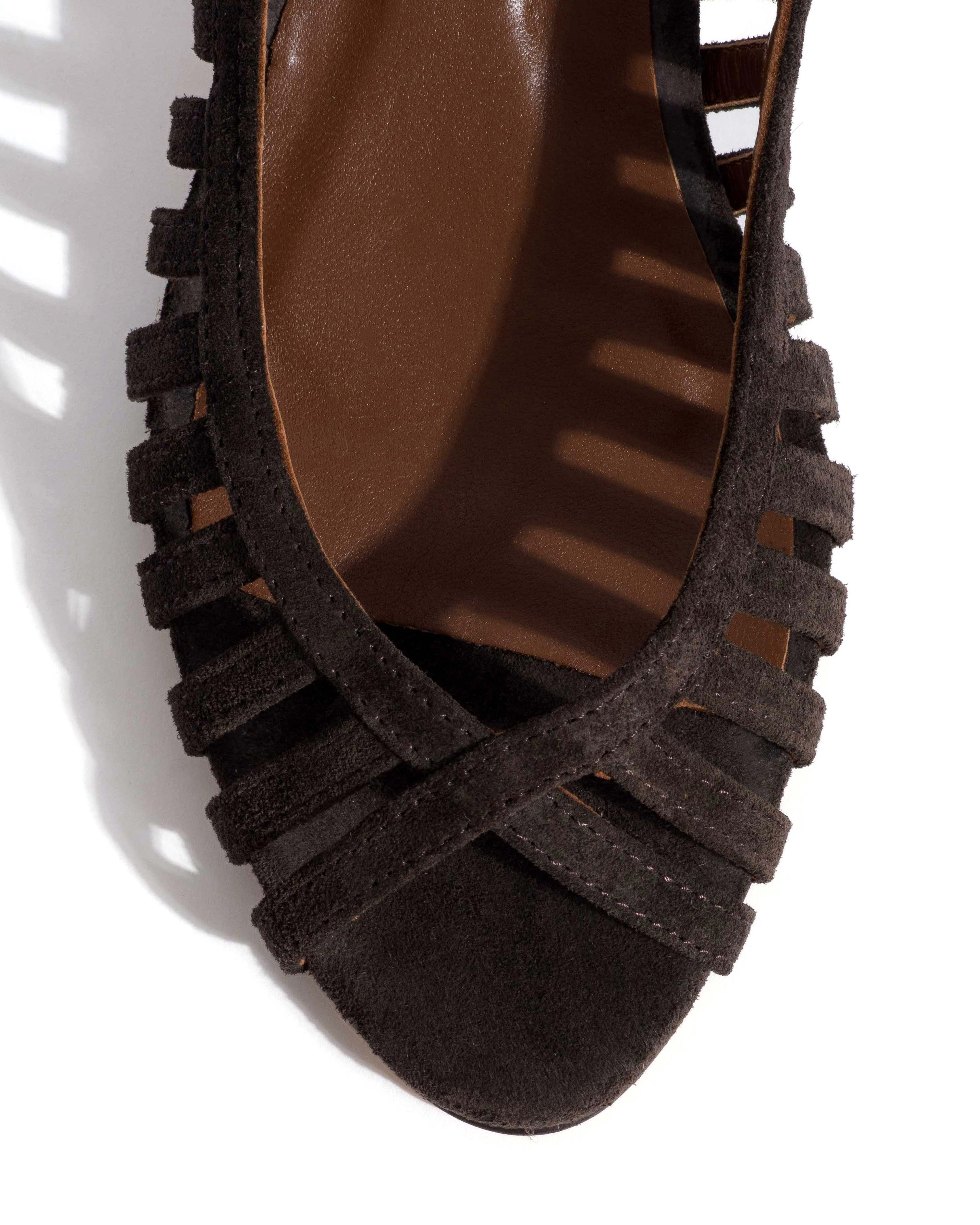 Carminho 40 stiletto Calf suede Espresso brown