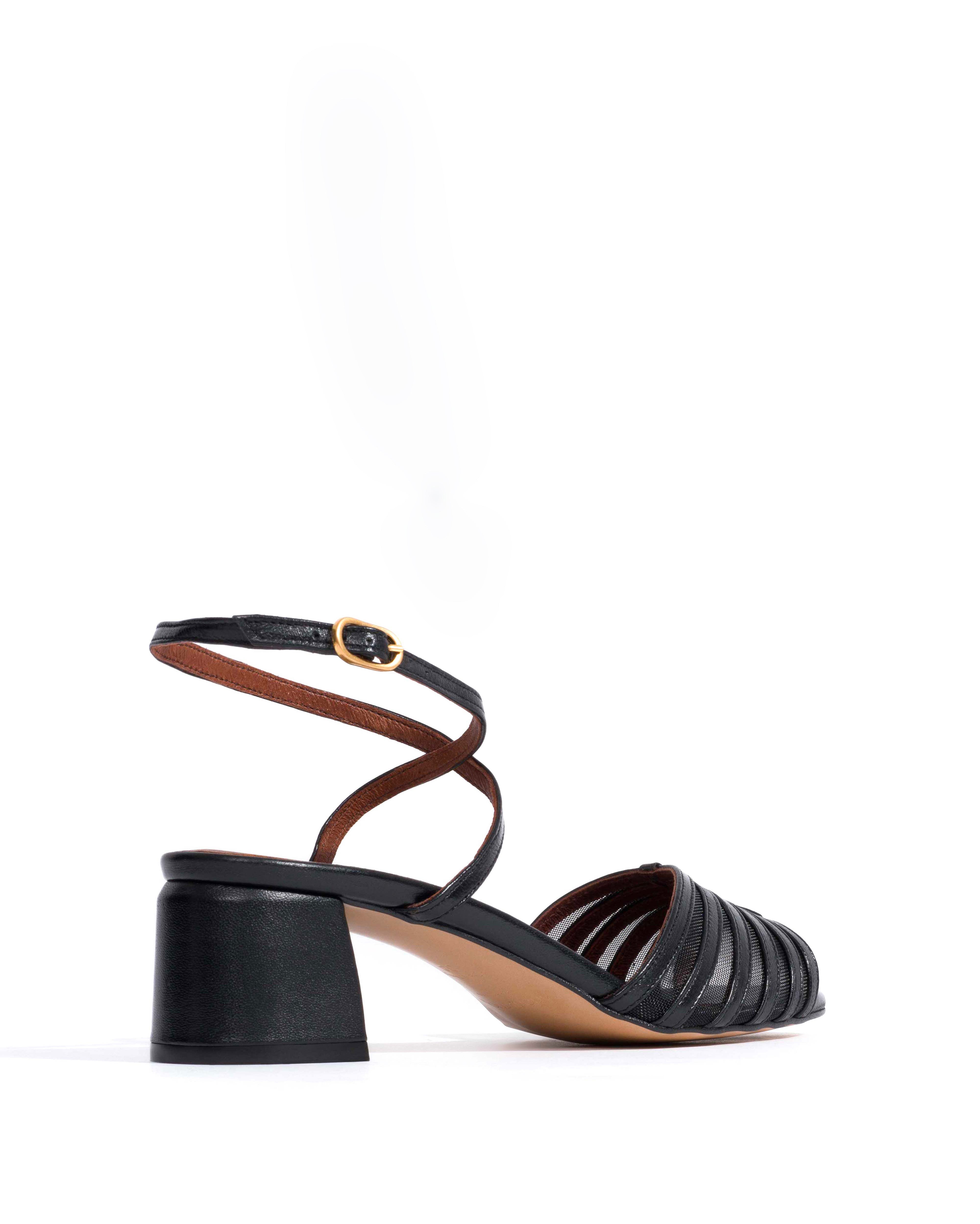 Tangie mesh Shiny lamb & mesh Black