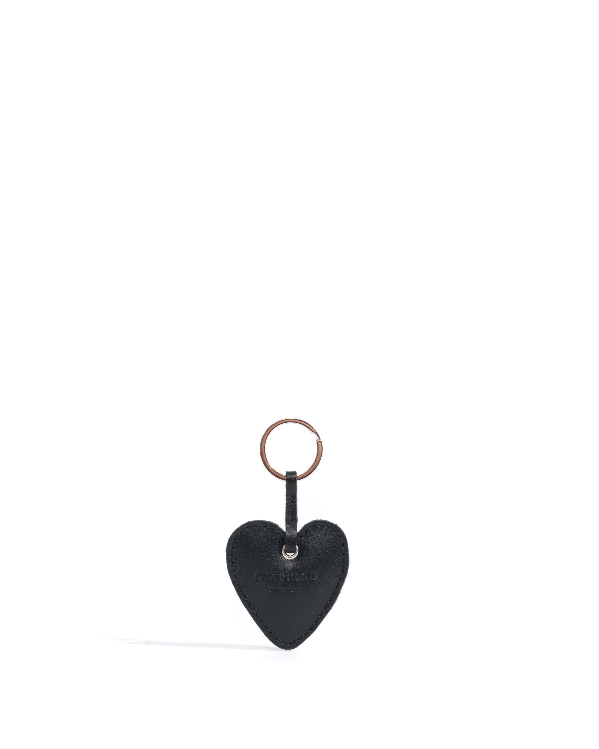 Heart keyring Soft calf Black - Anonymous Copenhagen Small Leather Goods