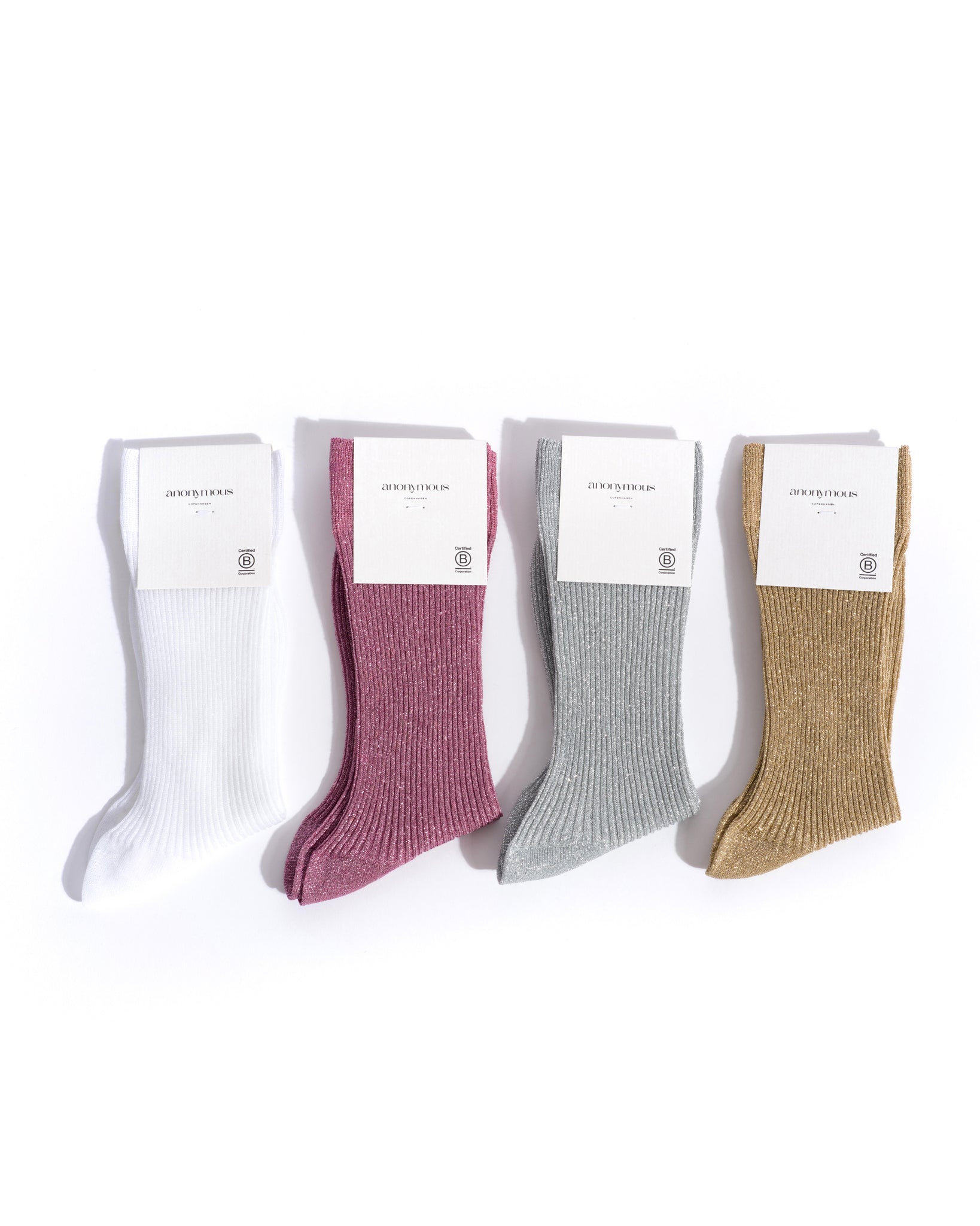 Noa glitter socks 52% nylon 48% polyester Silver
