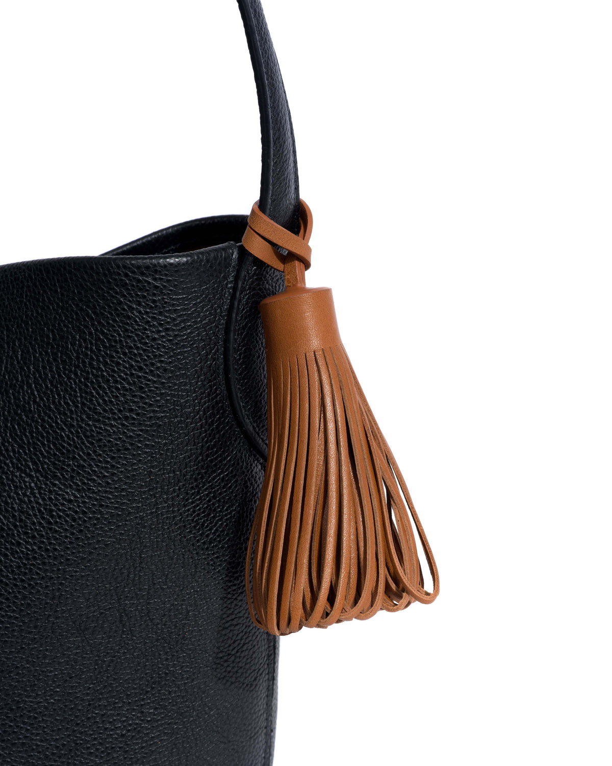 Katty fringe keyring Soft calf Camel