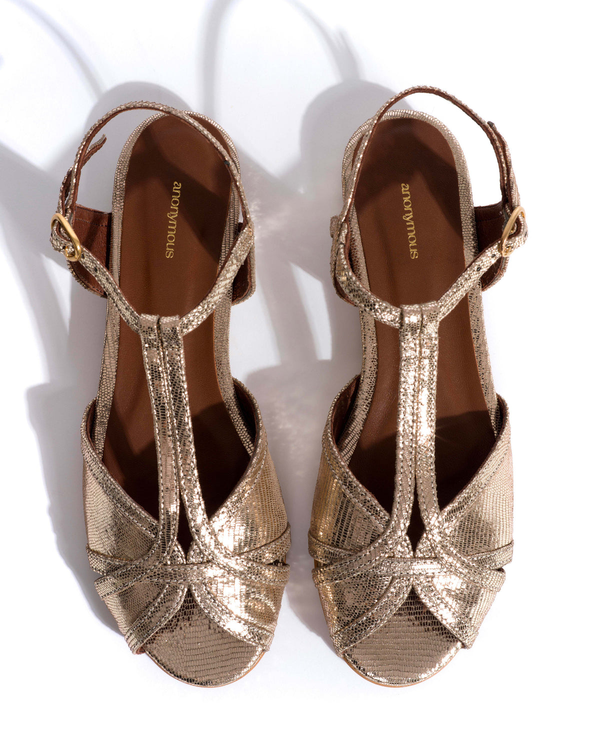 Therese 20 Lizard metallic goat Vintage champagne