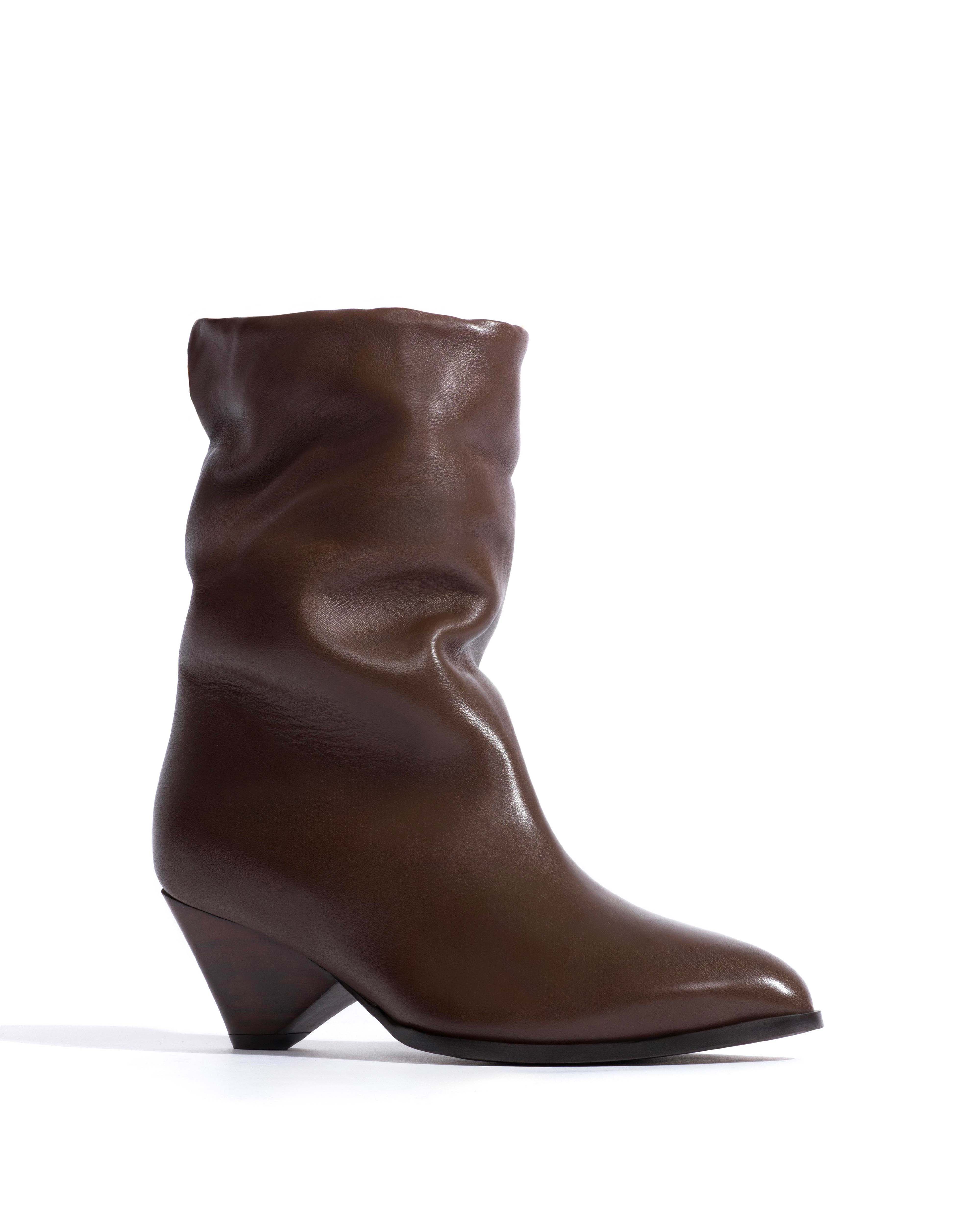 Vully 50 triangle lamb shearling Soft calf Dark taupe