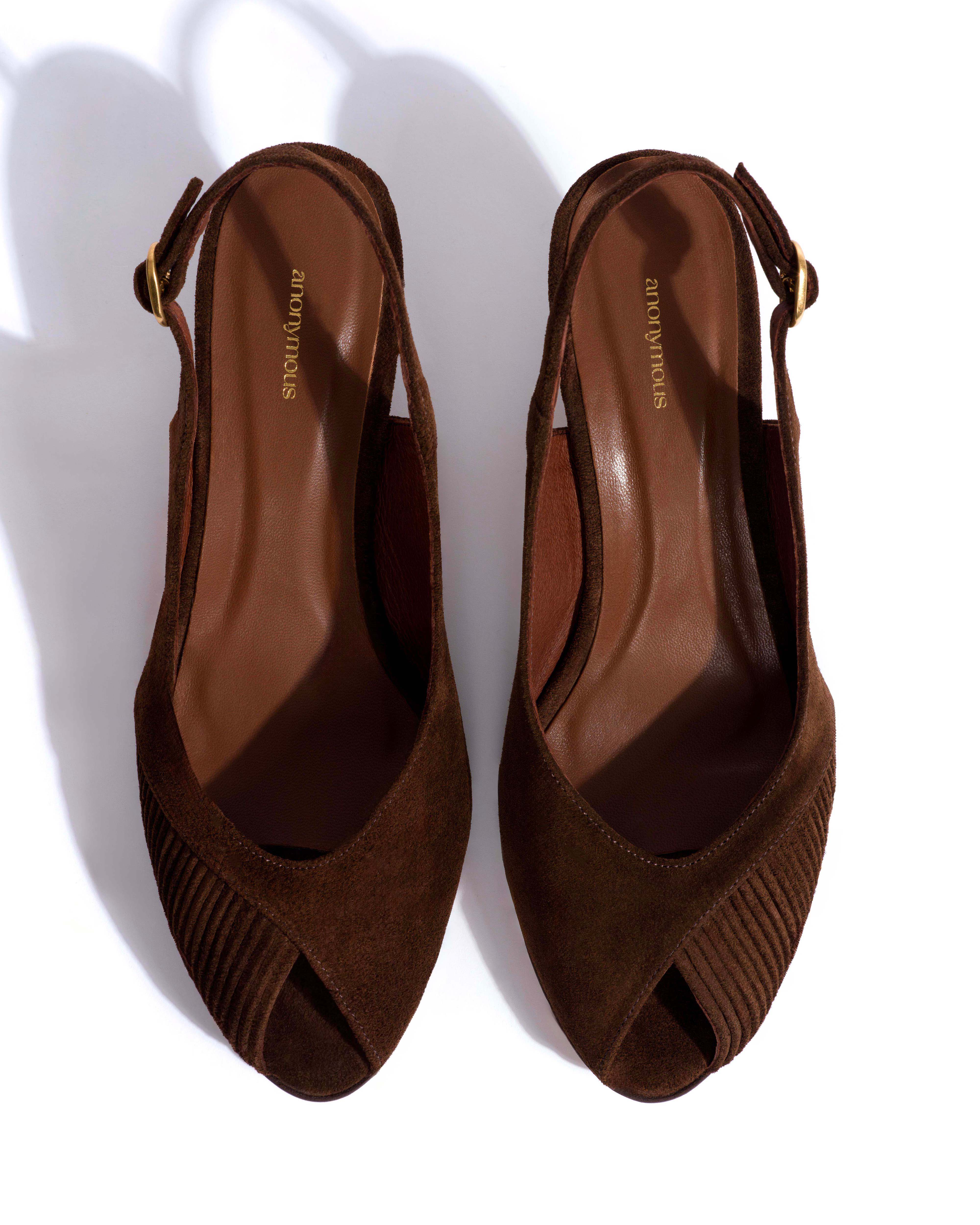 Cassandra 50 stiletto Calf suede Chocolate