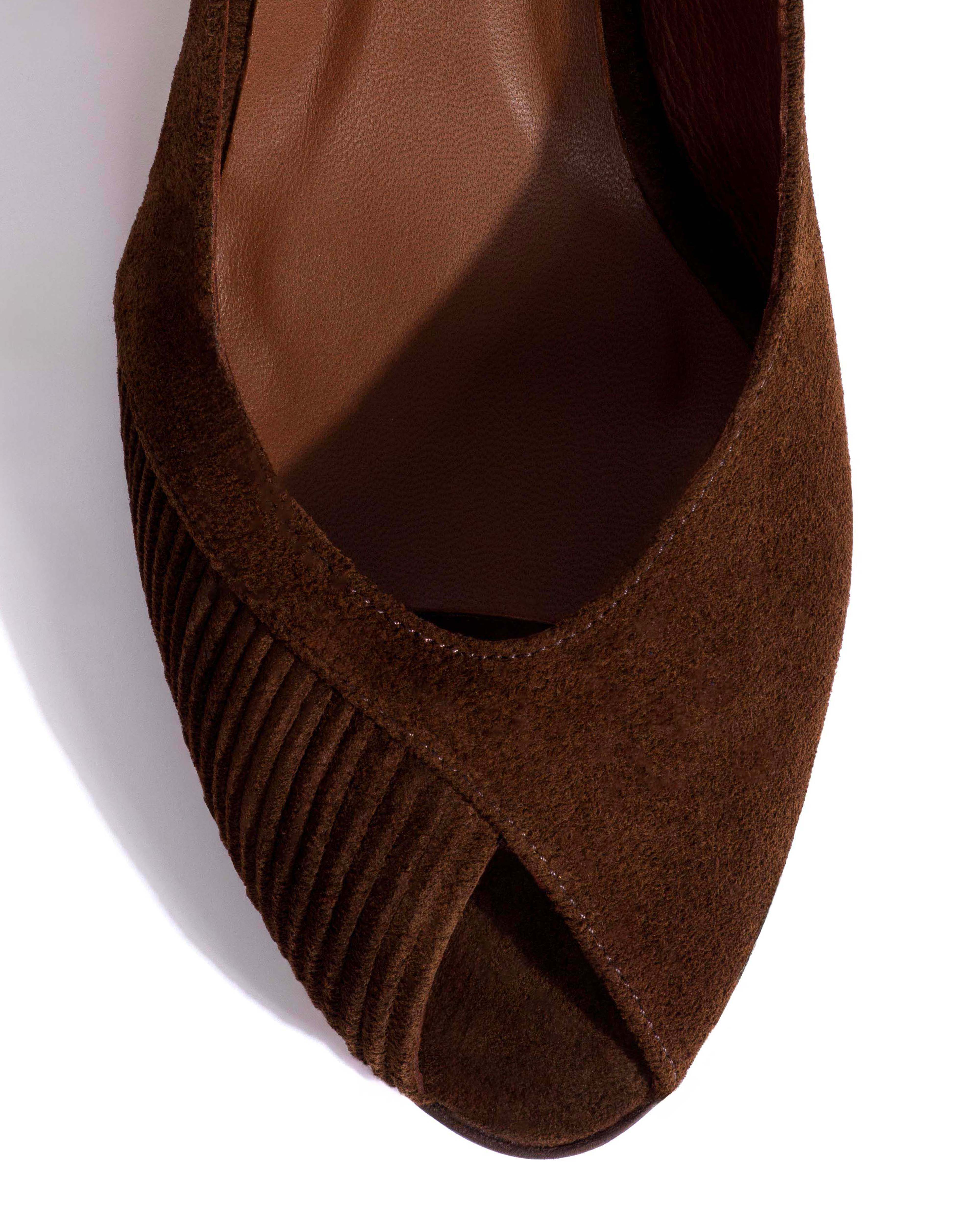 Cassandra 50 stiletto Calf suede Chocolate