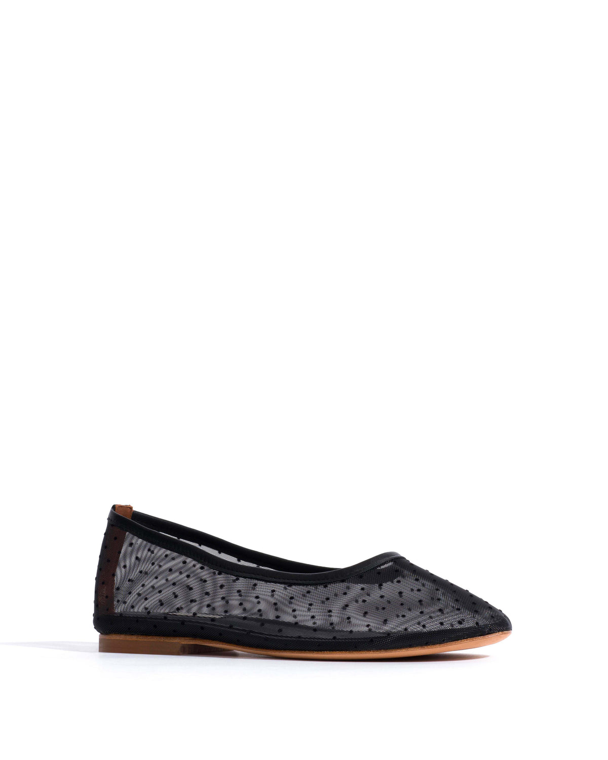 Sacha mesh Shiny lamb & dot velvet mesh Black