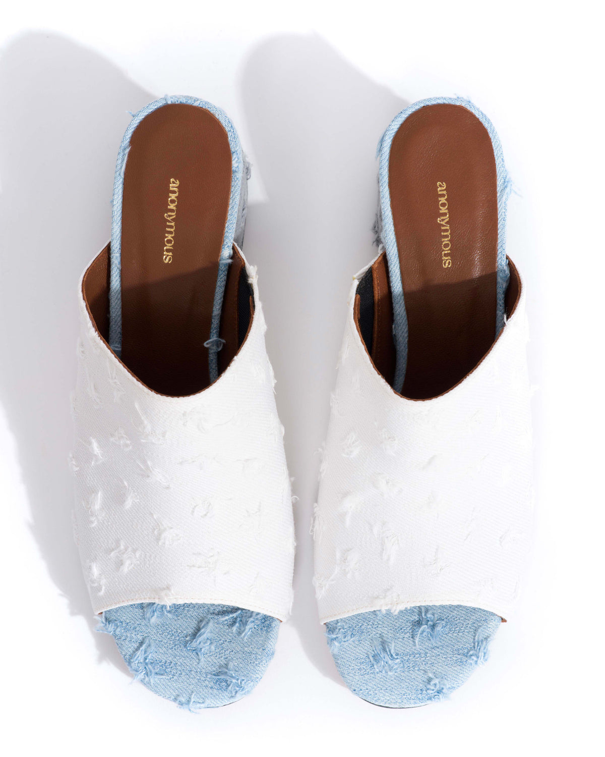 Horizon 55 Denim mix Distressed washed white & Distressed washed blue & Distressed washed grey
