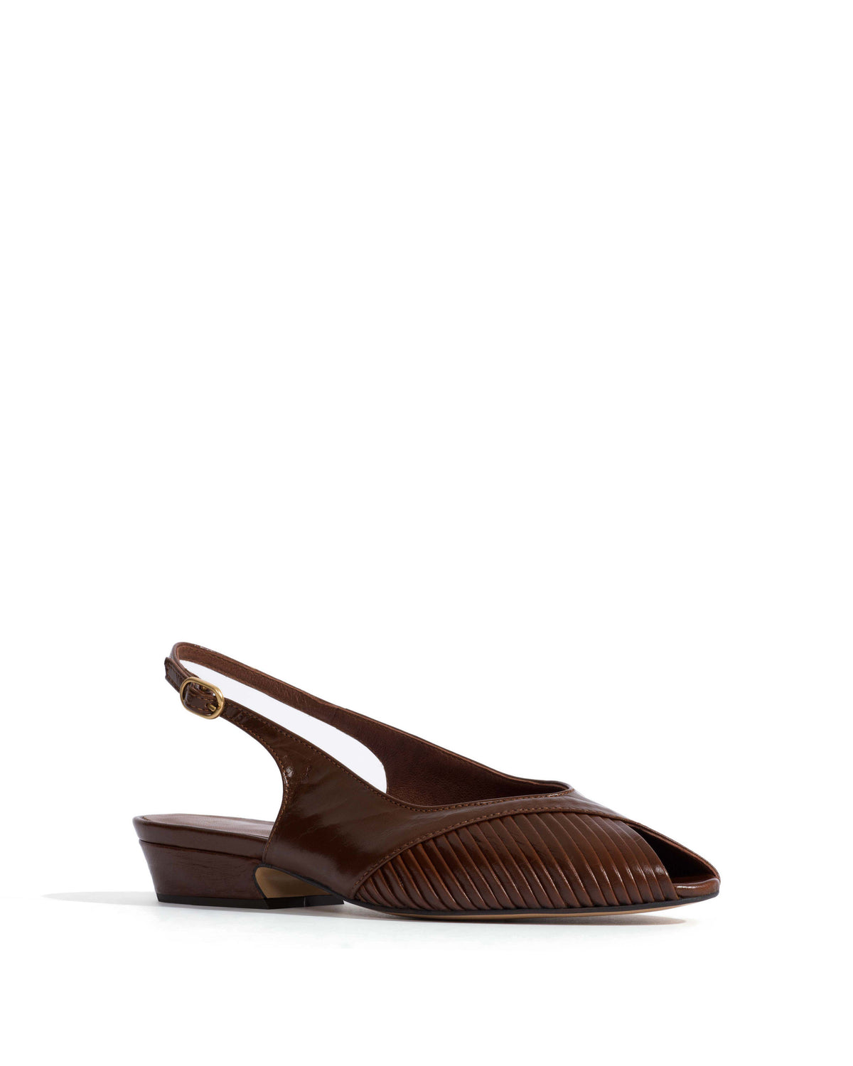 Cassandra 25 Crinkled polished goat Caramel brown