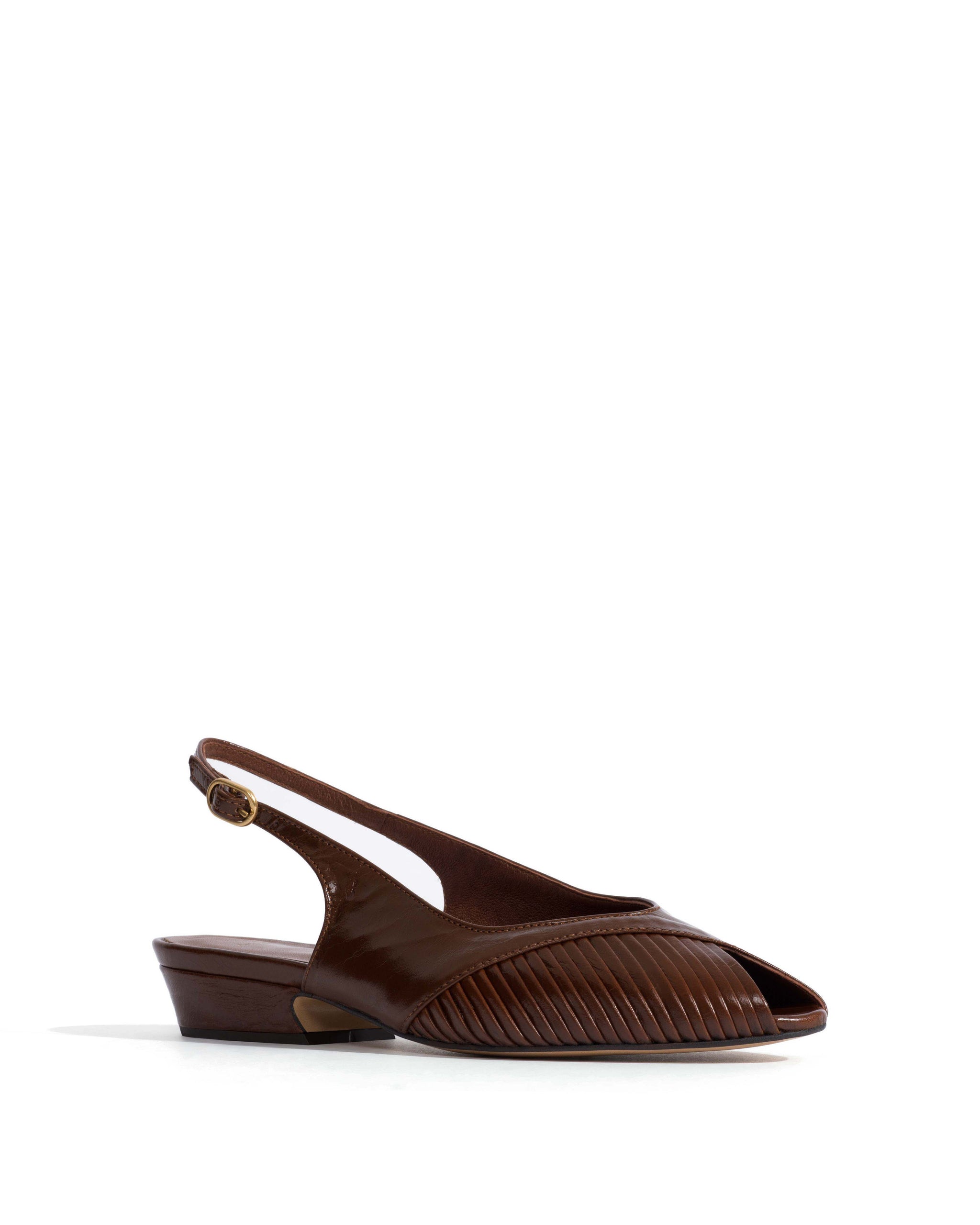 Cassandra 25 Crinkled polished goat Caramel brown