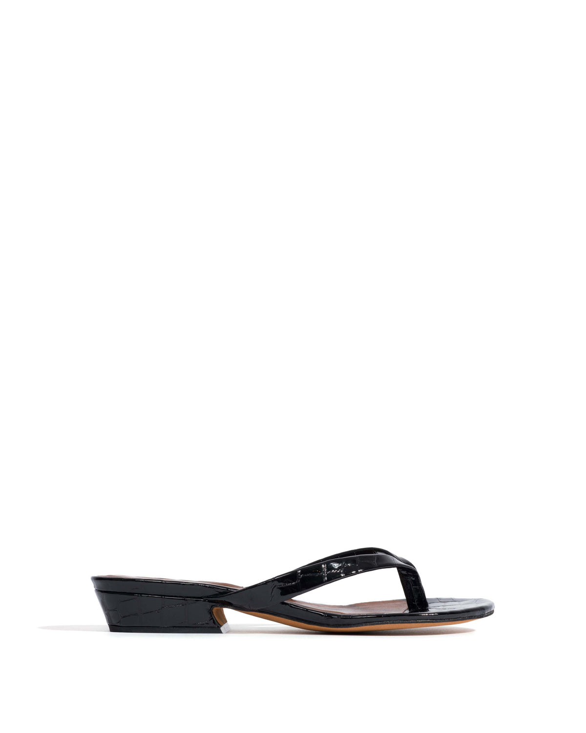 Chung 25 Polished croco calf Black