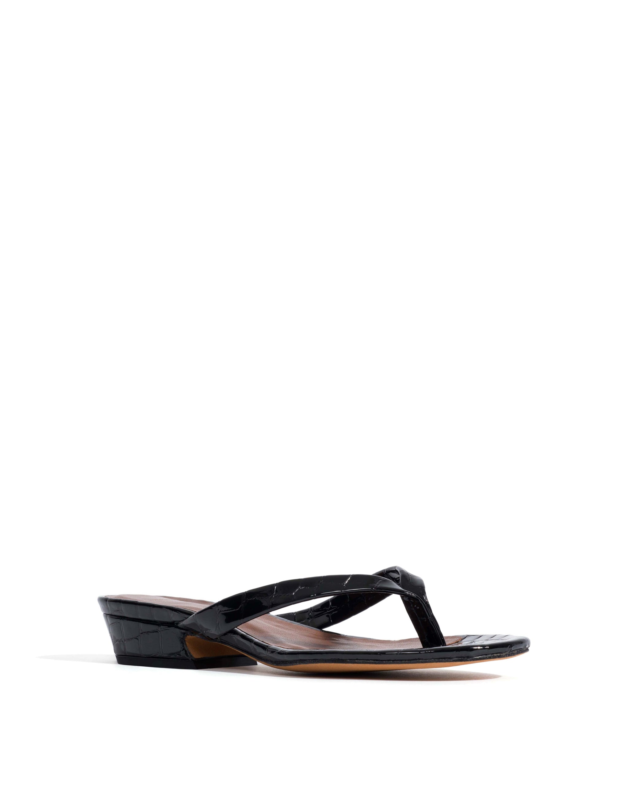 Chung 25 Polished croco calf Black