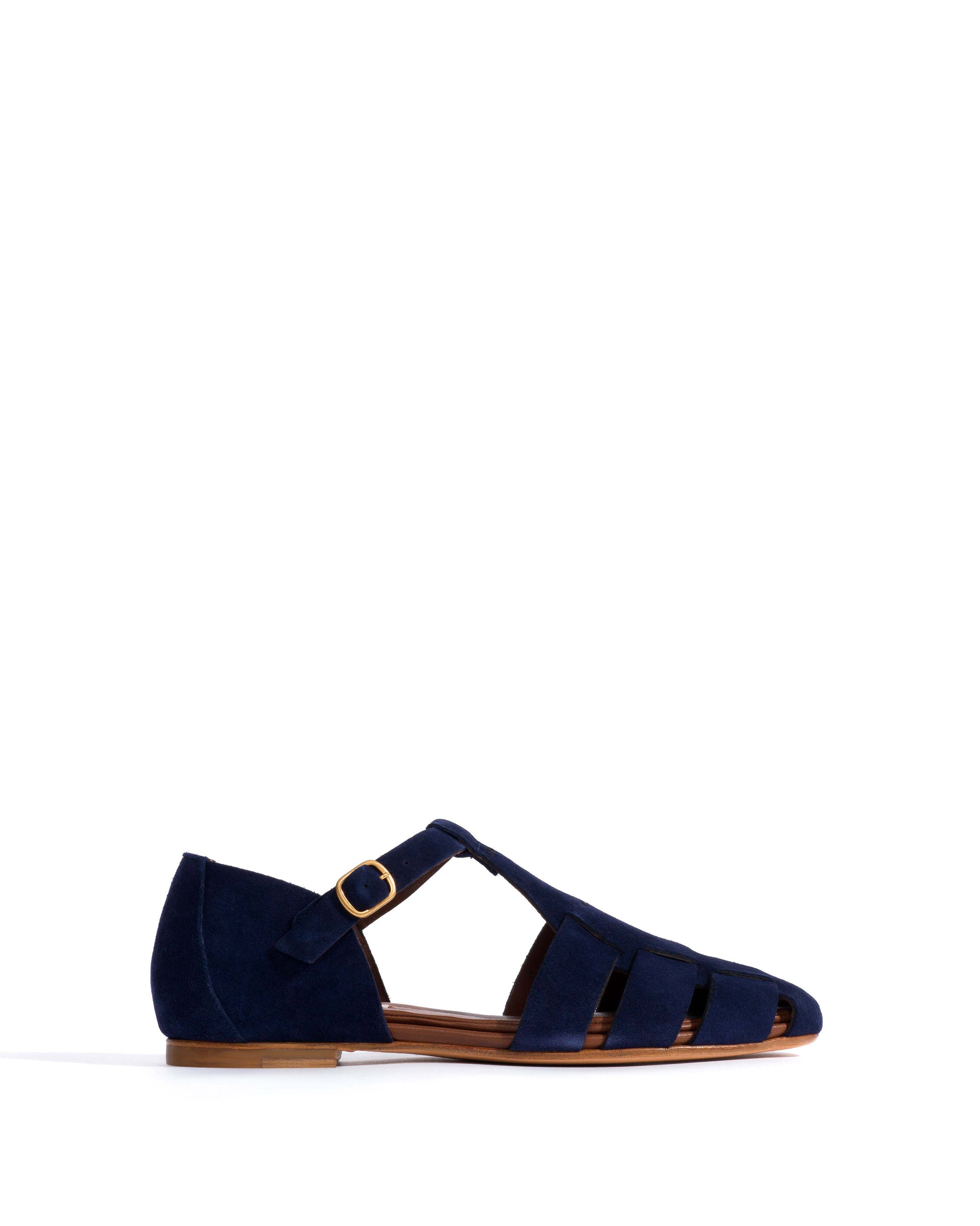 Lain flats Calf suede Ink blue - Anonymous Copenhagen Flat-loafers & ballerinas & pumps