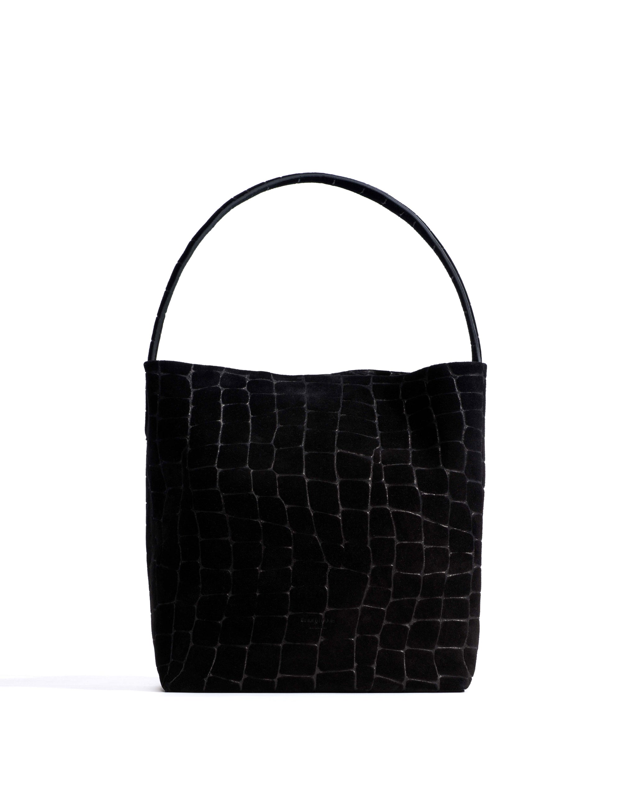 Versa everyday bag Croco calf suede Black - Anonymous Copenhagen Bags