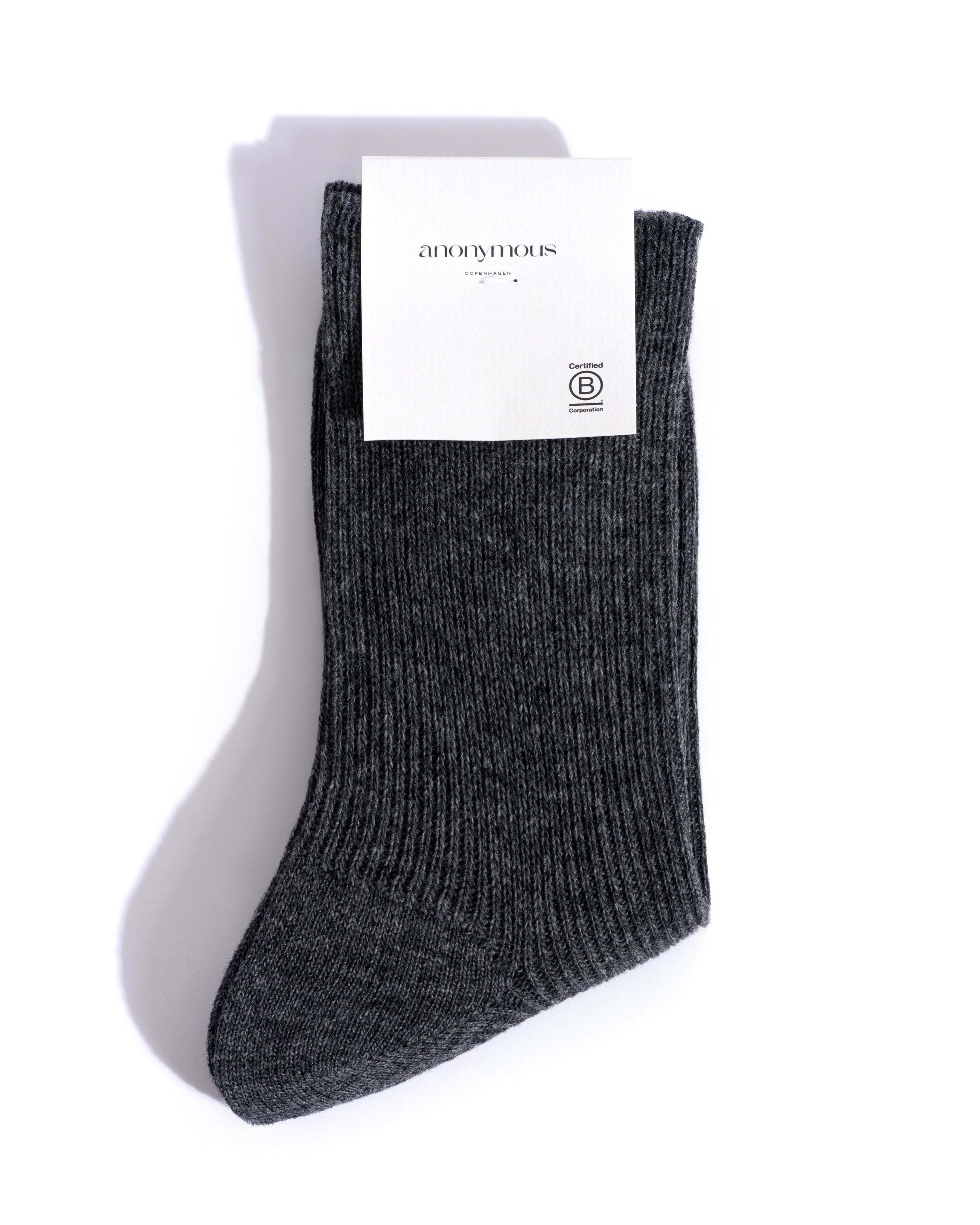 Lanai cashmere socks 70% wool 30% cashmere Dark grey