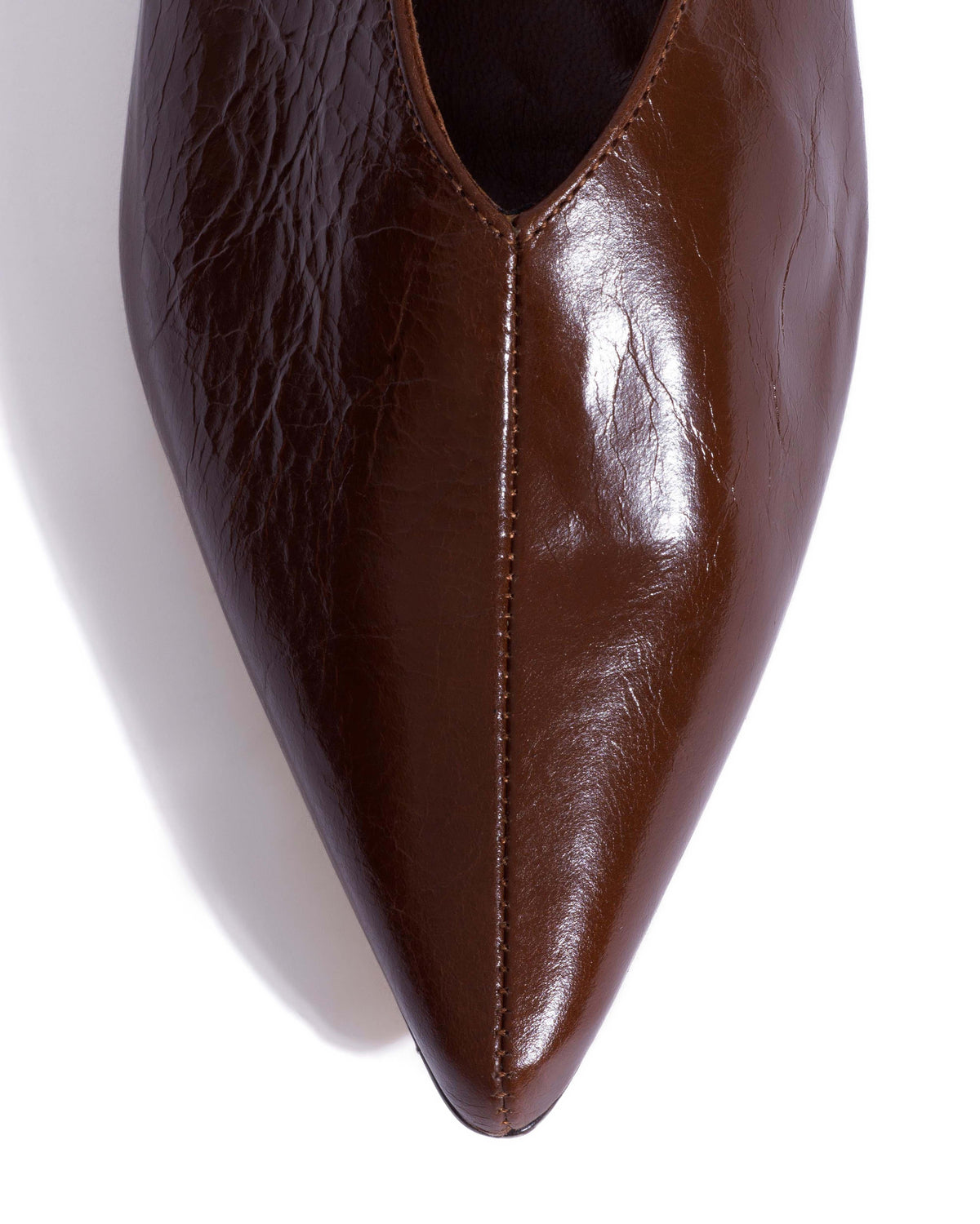 Phia 10 Crinkled polished goat Caramel brown