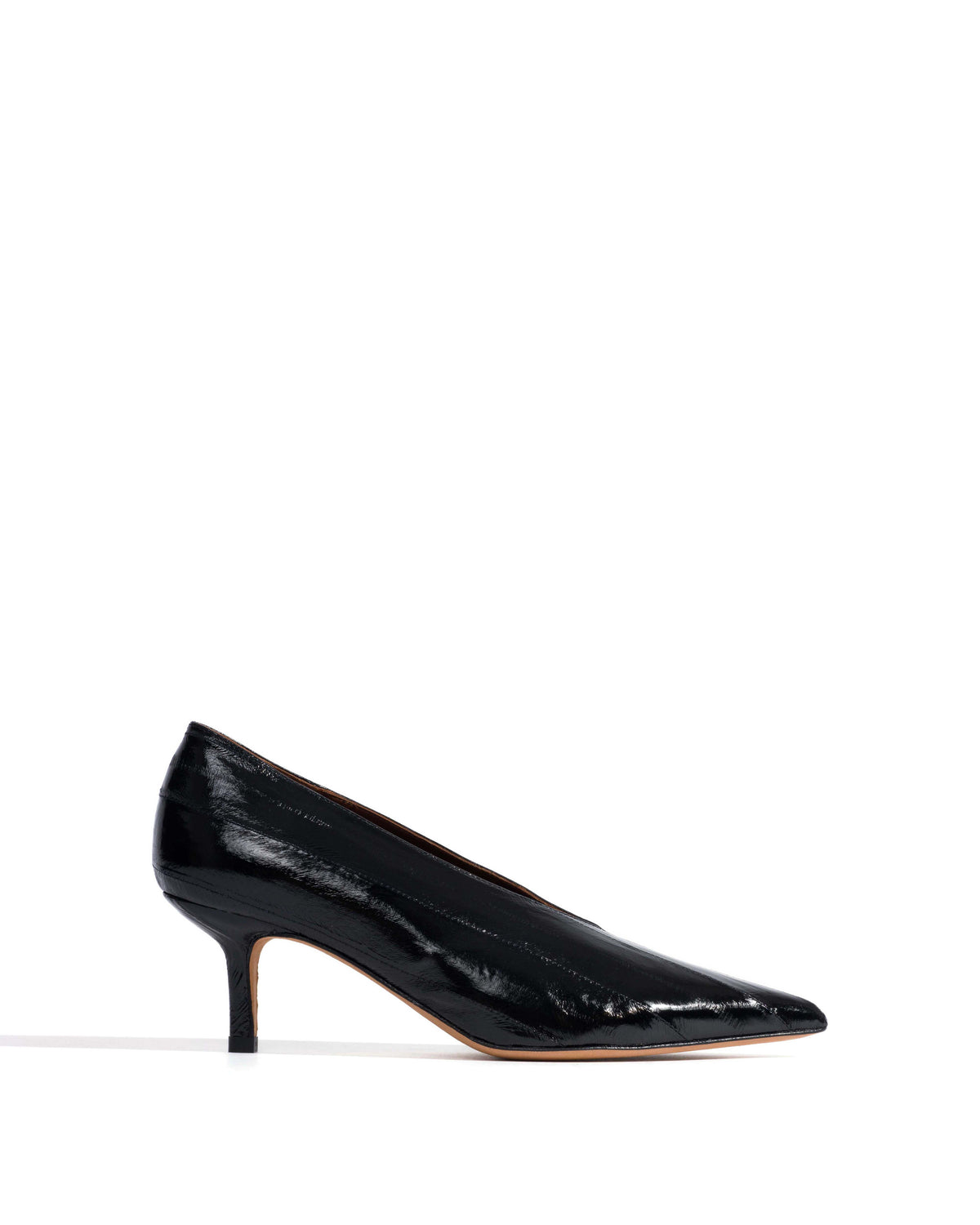 Phia 55 pin Shiny eel Black