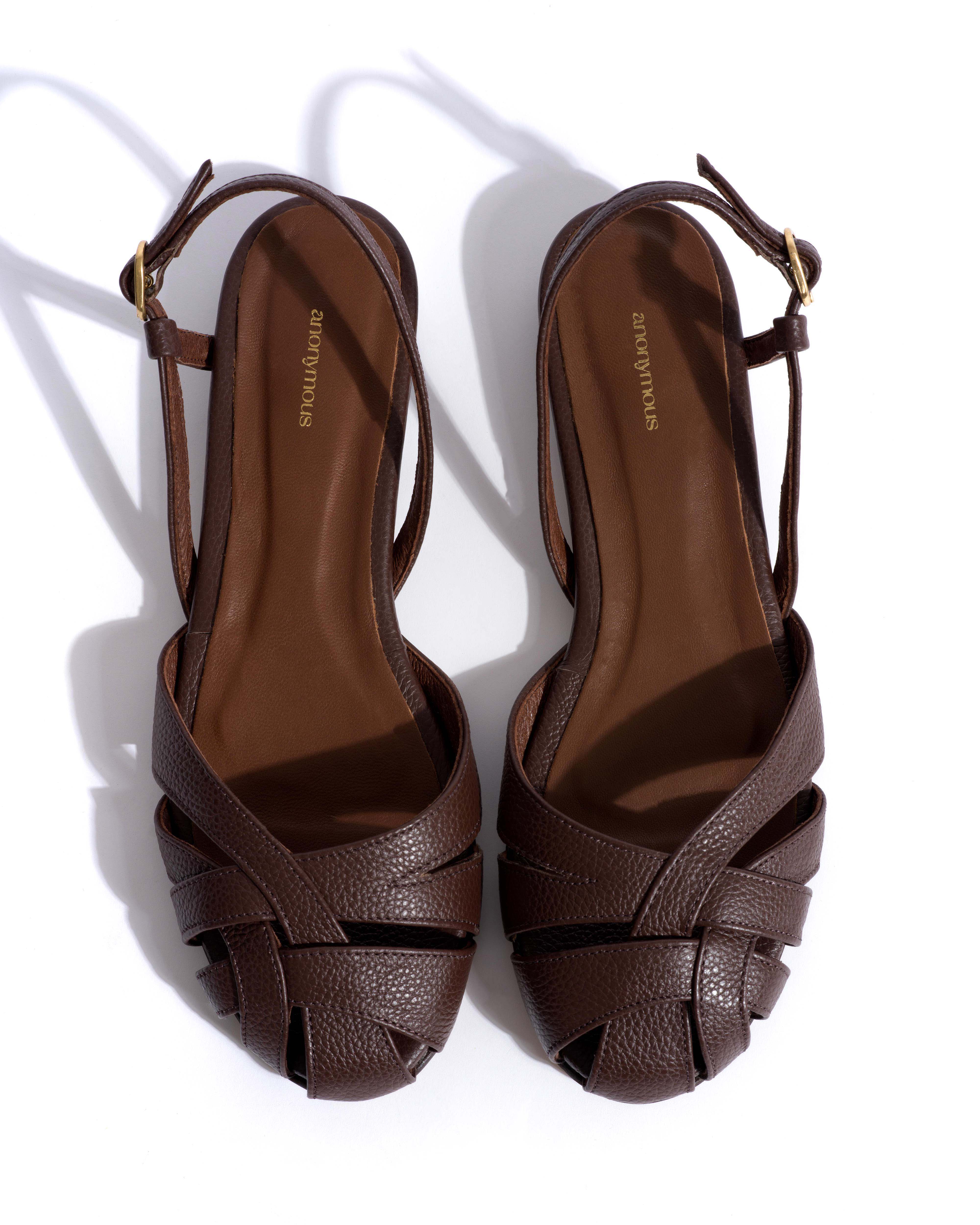 Banie 20 Pebbled soft calf Chocolate