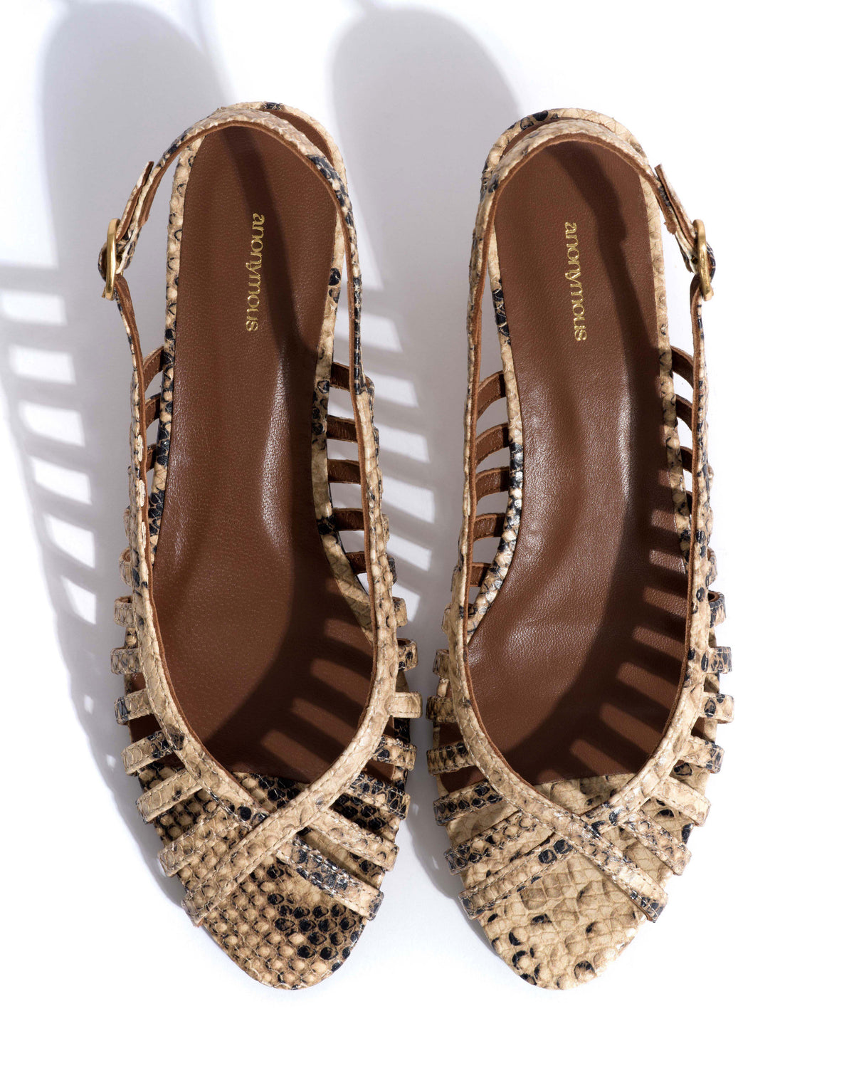 Carminho 40 stiletto Snake calf Natural sand