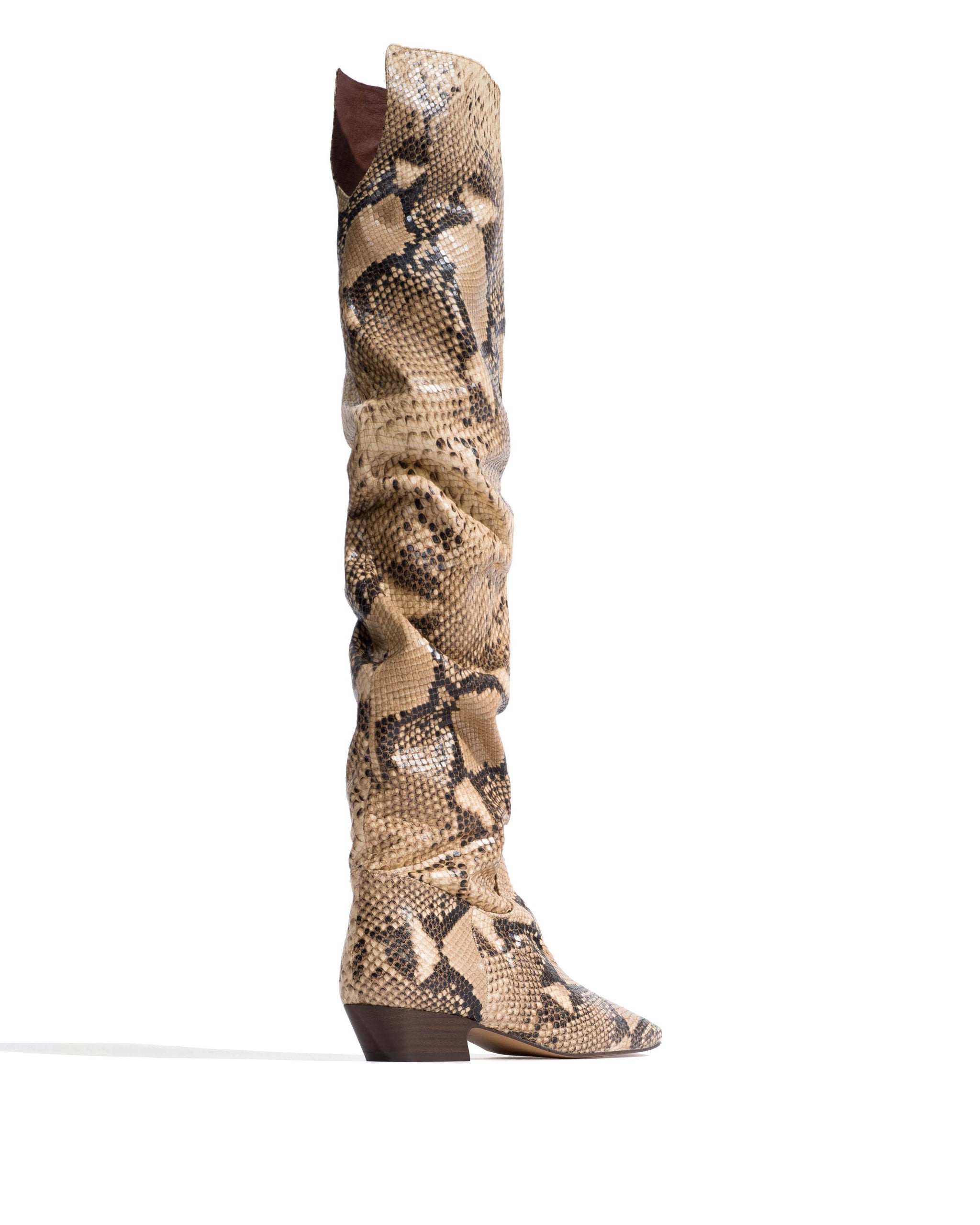 Gail Snake calf Natural sand