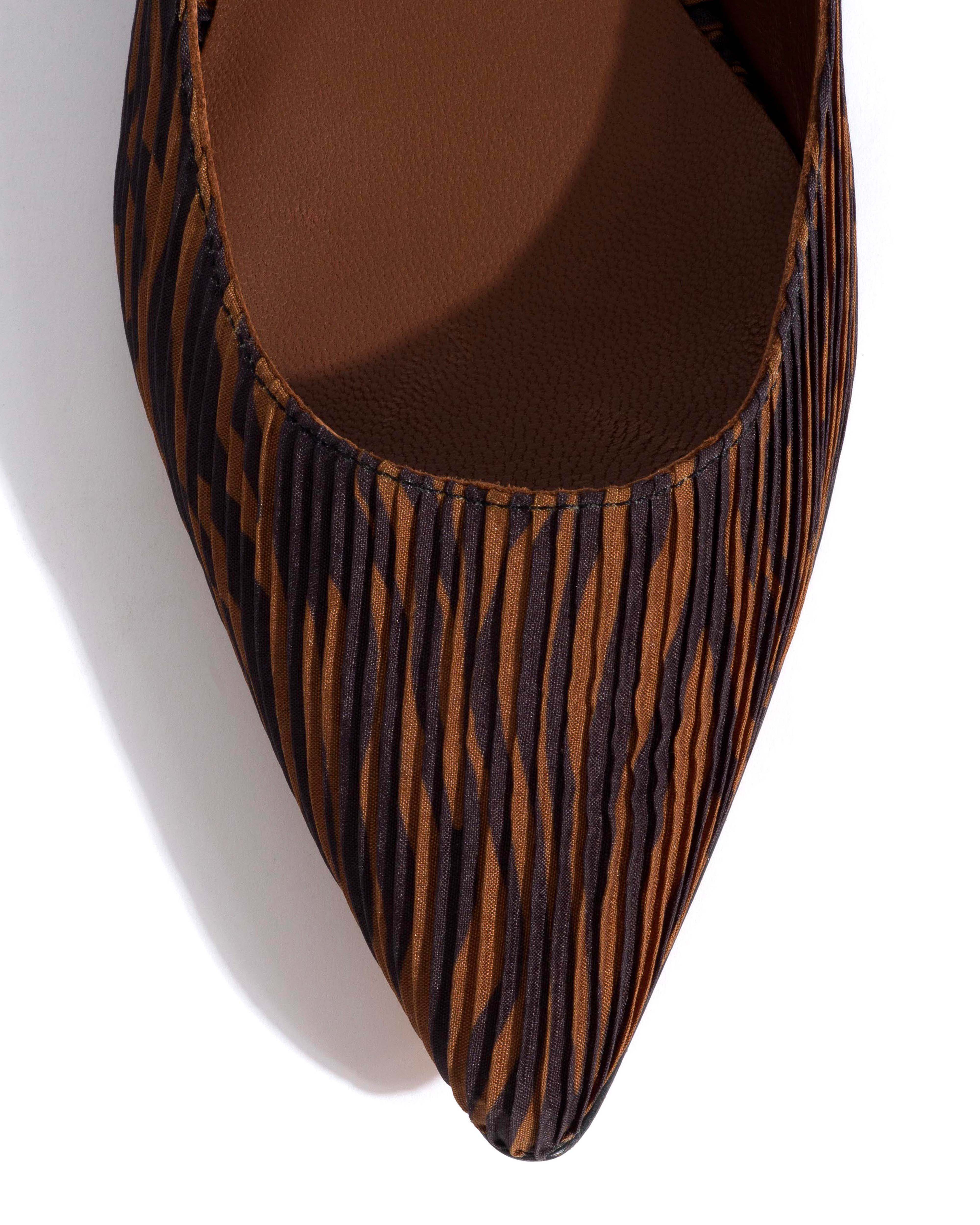 Fifi Pleated zebra Chocolate shades