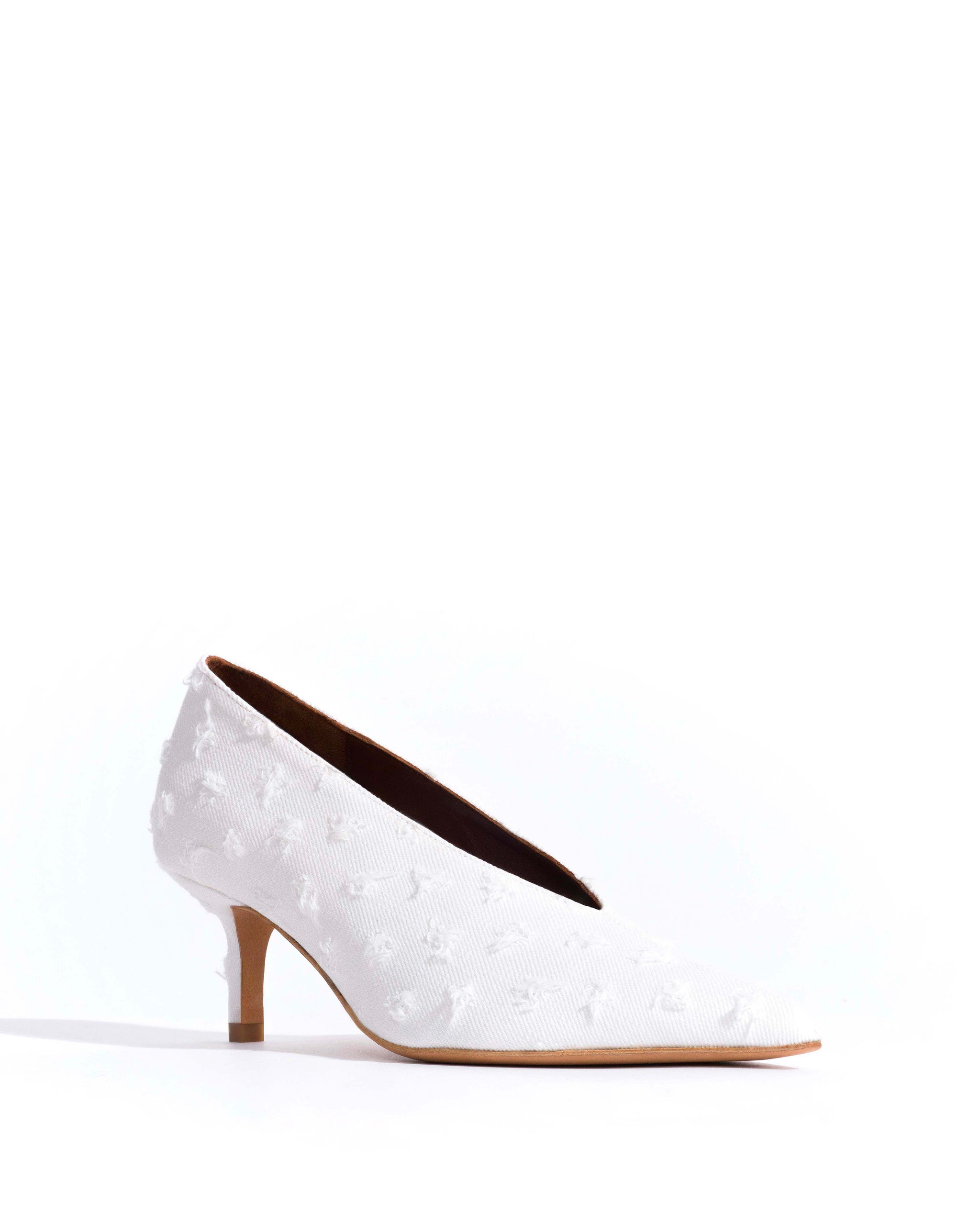 Phia 55 pin Denim Distressed washed white