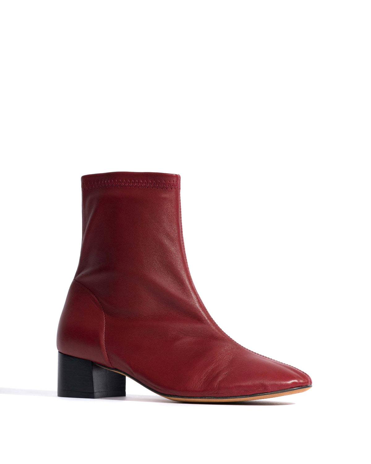 Hanny 40 stacked stretch Silky lamb Pomegranate