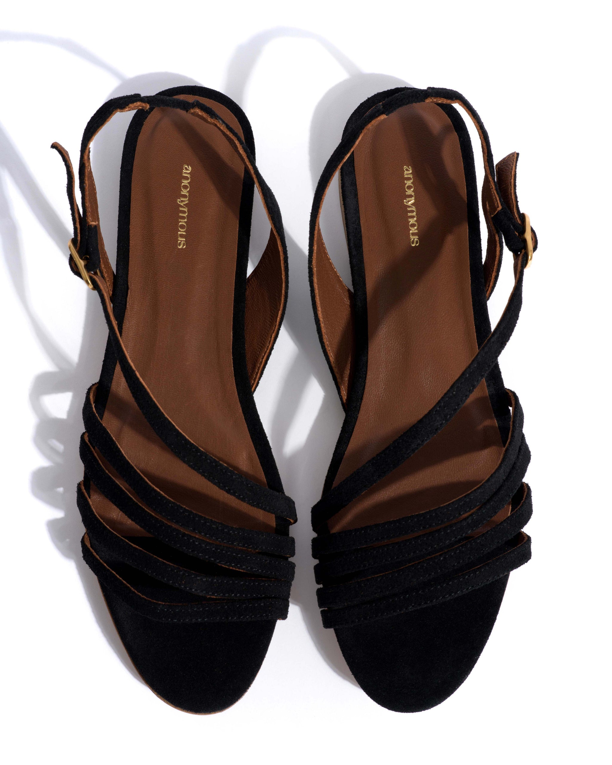 Naia 10 Calf suede Black - Anonymous Copenhagen Flat sandals