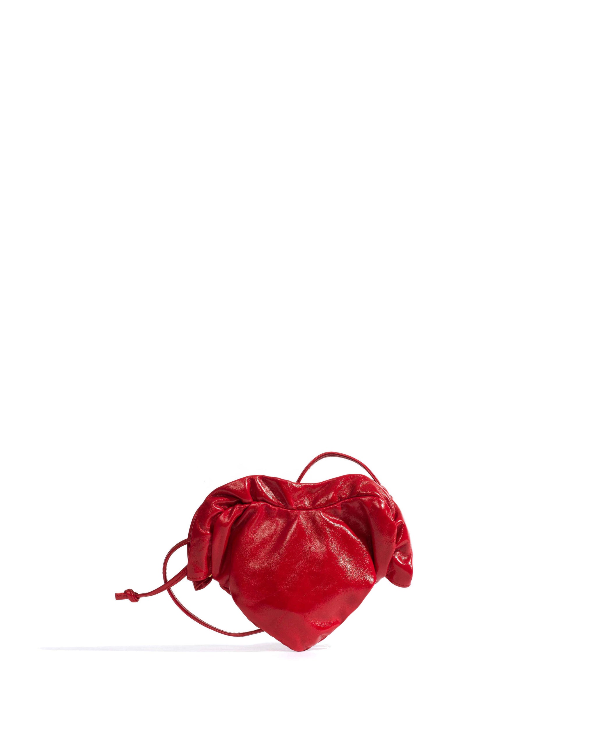 Zally petite heart bag Crinkled polished goat Scarlet - Anonymous Copenhagen Bags