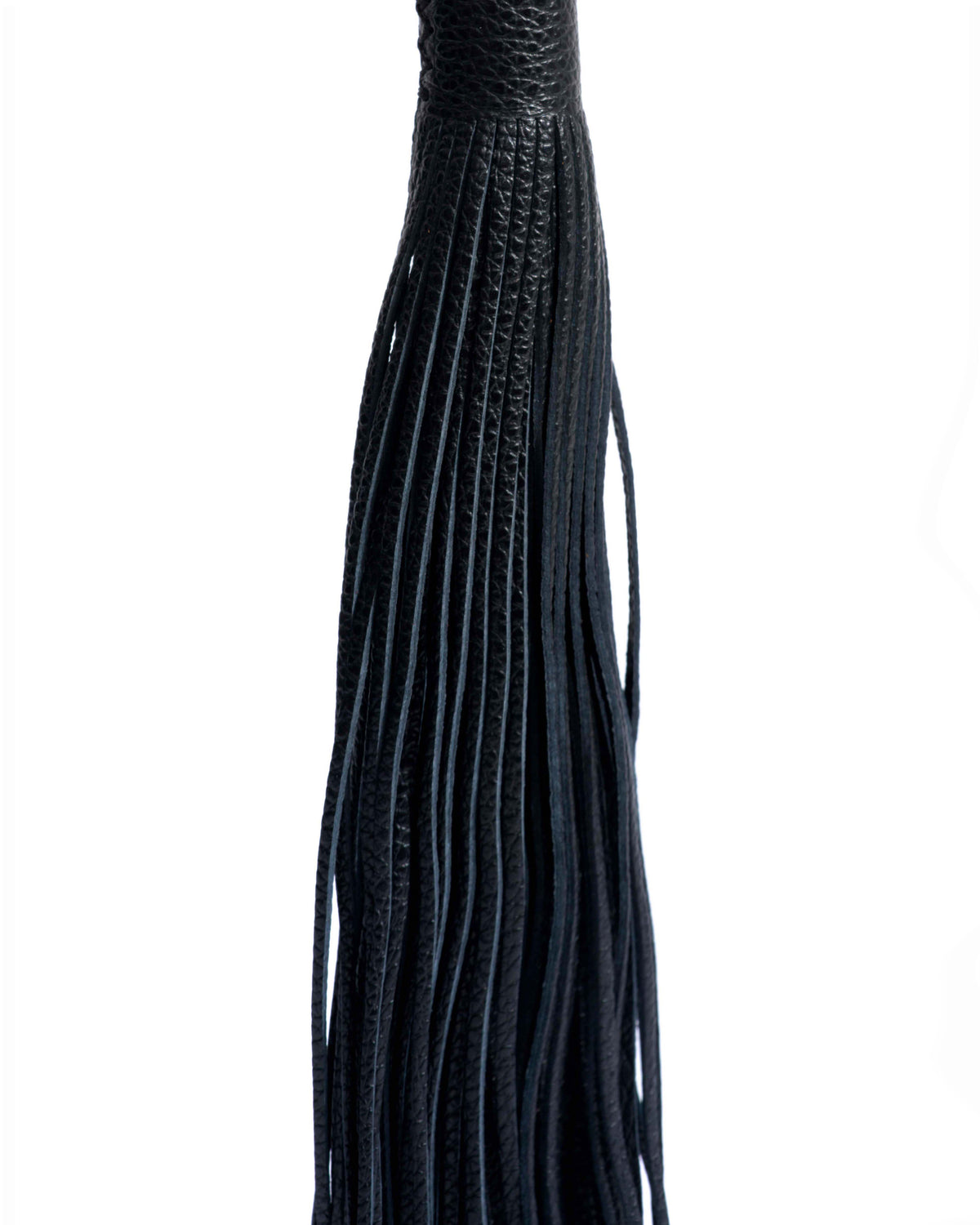 Langley fringe keyring Pebbled soft calf Black