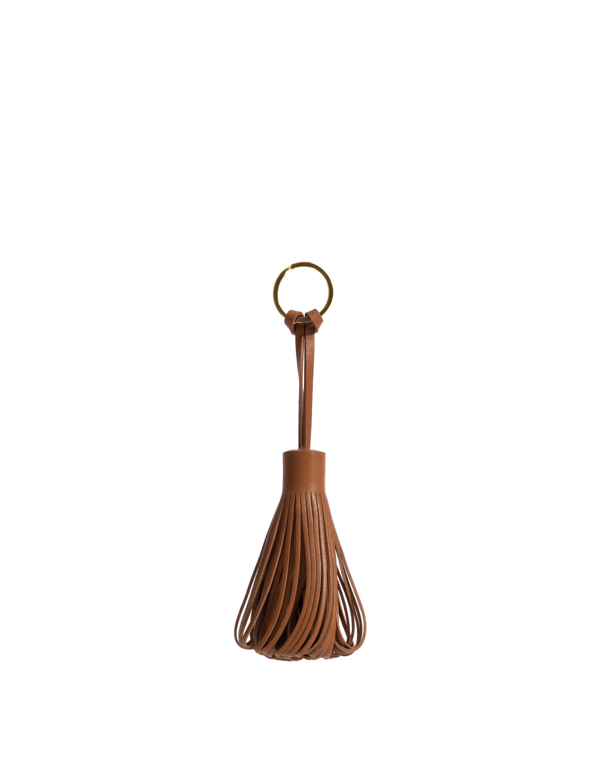 Katty fringe keyring Soft calf Camel