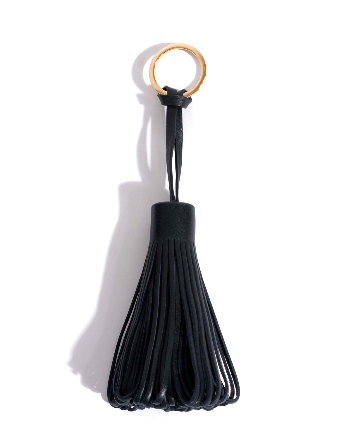 Katty fringe keyring Soft calf Black