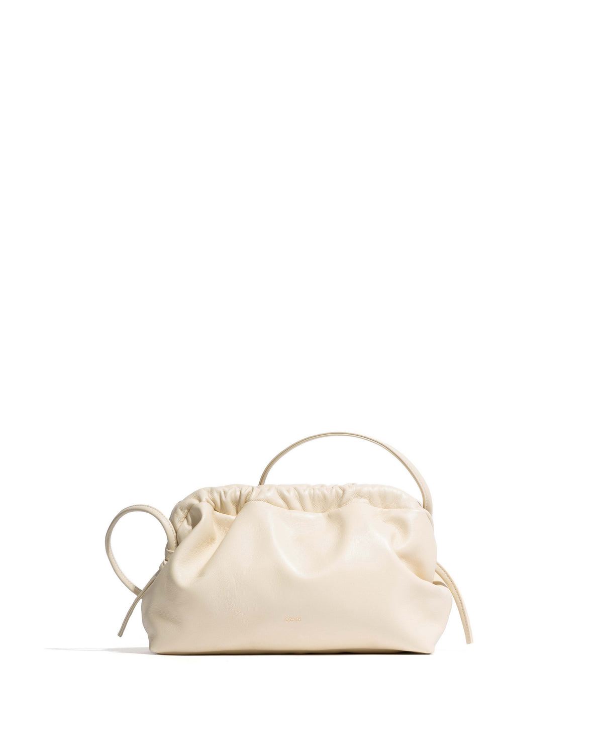 Hally classic cloud bag Shiny lamb White sand