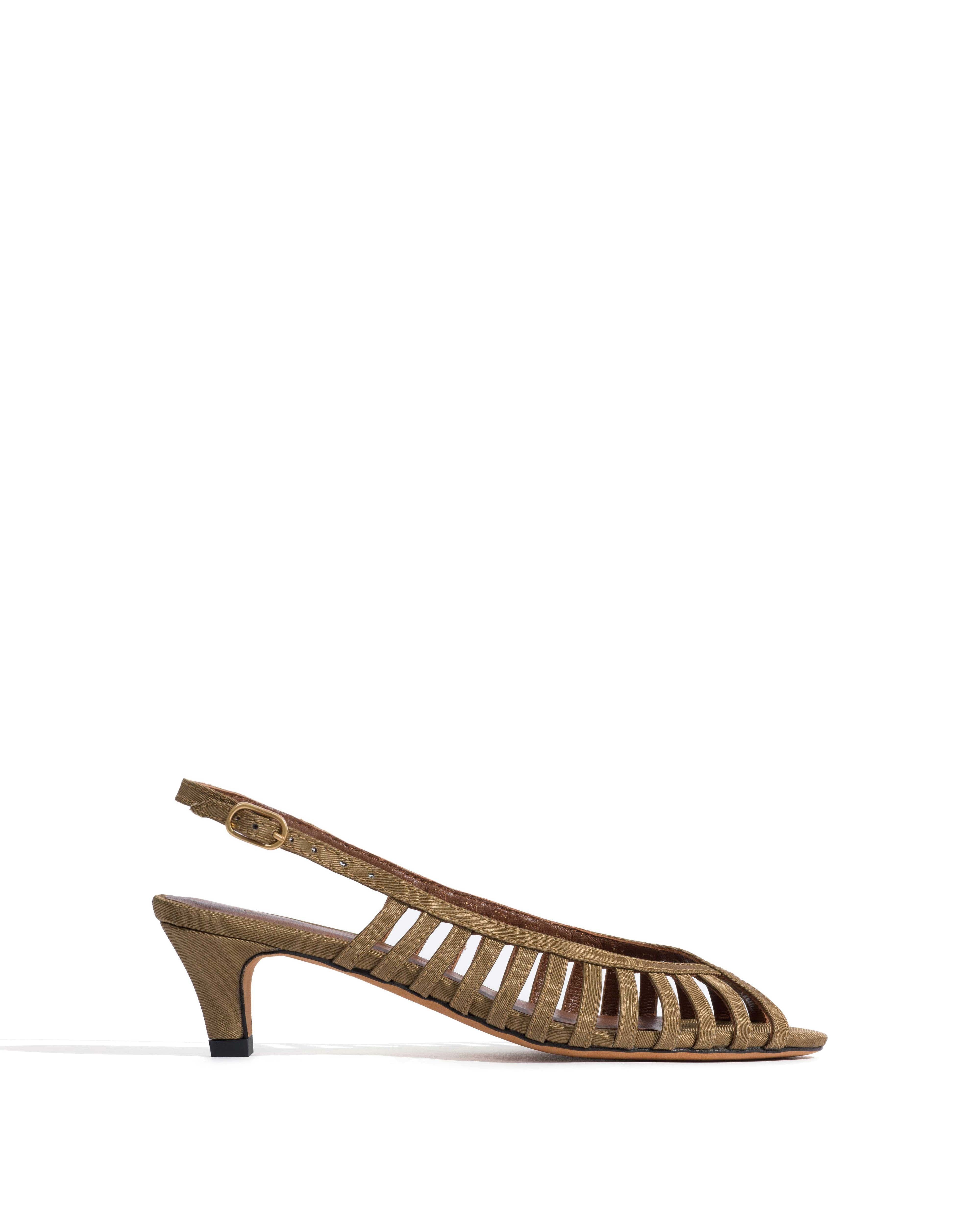 Carminho 40 stiletto Glossy moire Khaki