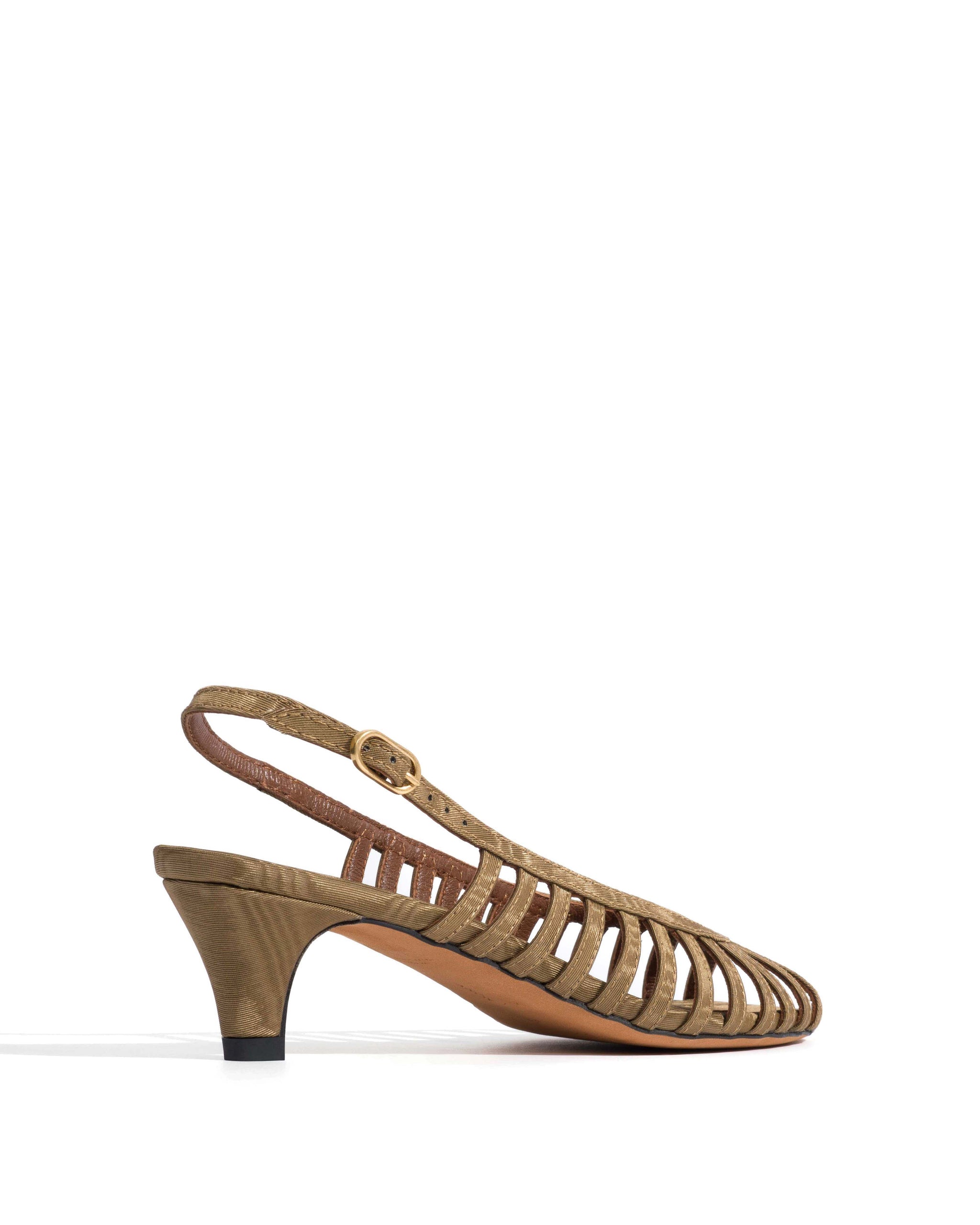 Carminho 40 stiletto Glossy moire Khaki
