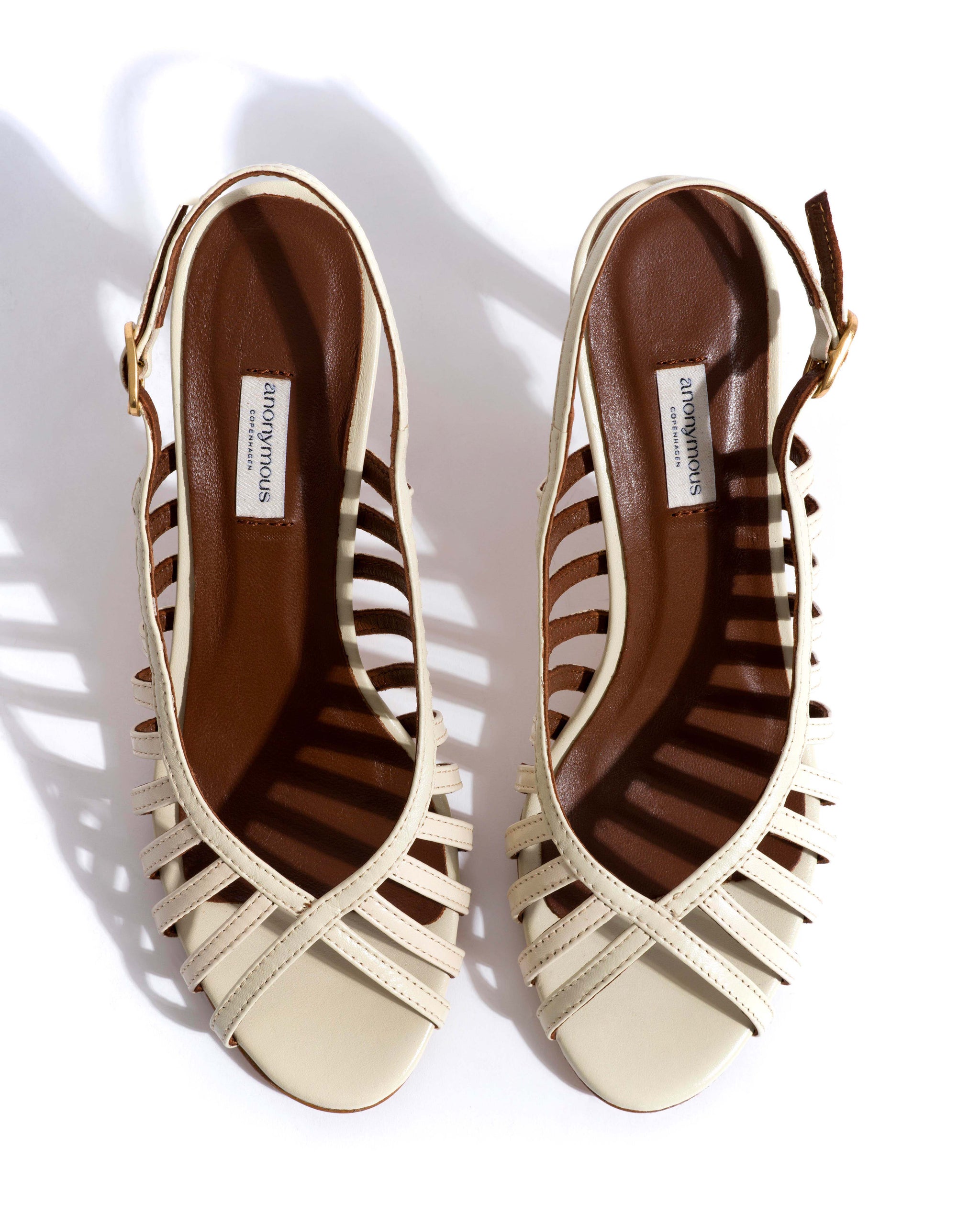 Carminho 75 Shiny lamb White sand - Anonymous Copenhagen Heels