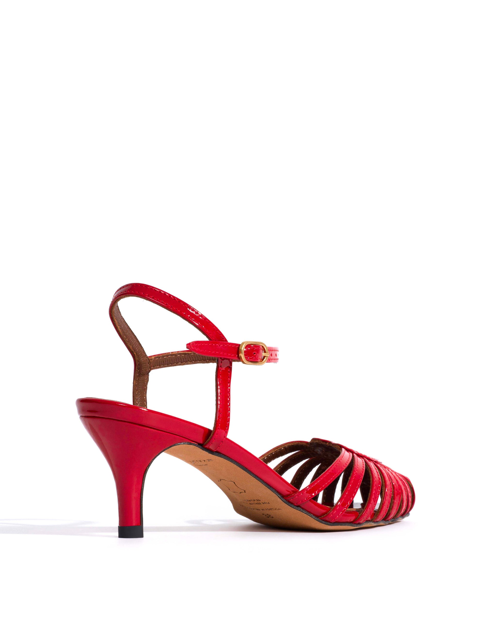 Keesha 55 Polished soft calf Ruby red - Anonymous Copenhagen Heels