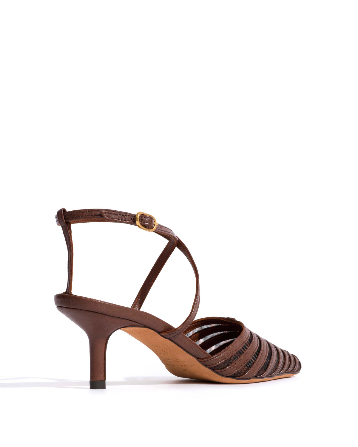 Schila mesh Shiny lamb & mesh Chocolate & leopard