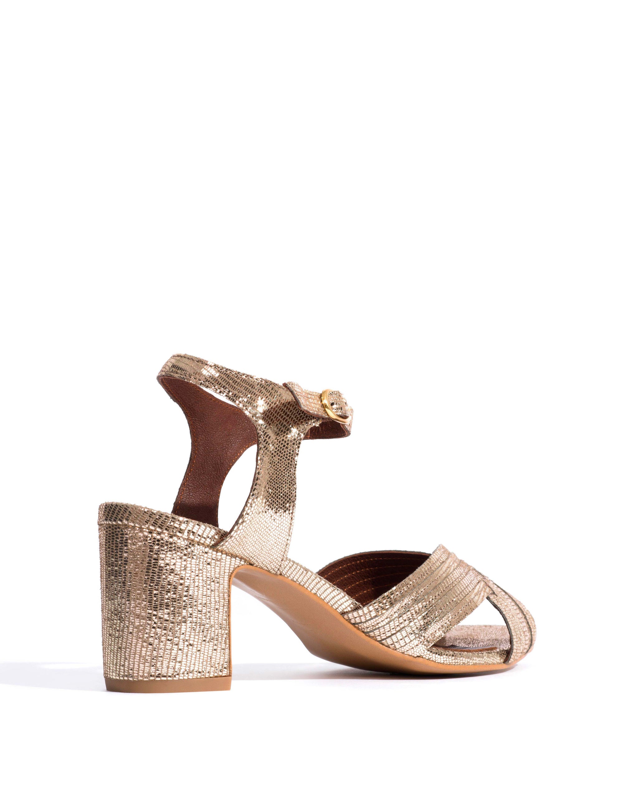 Niabi 50 Lizard metallic goat Vintage champagne - Anonymous Copenhagen Heels