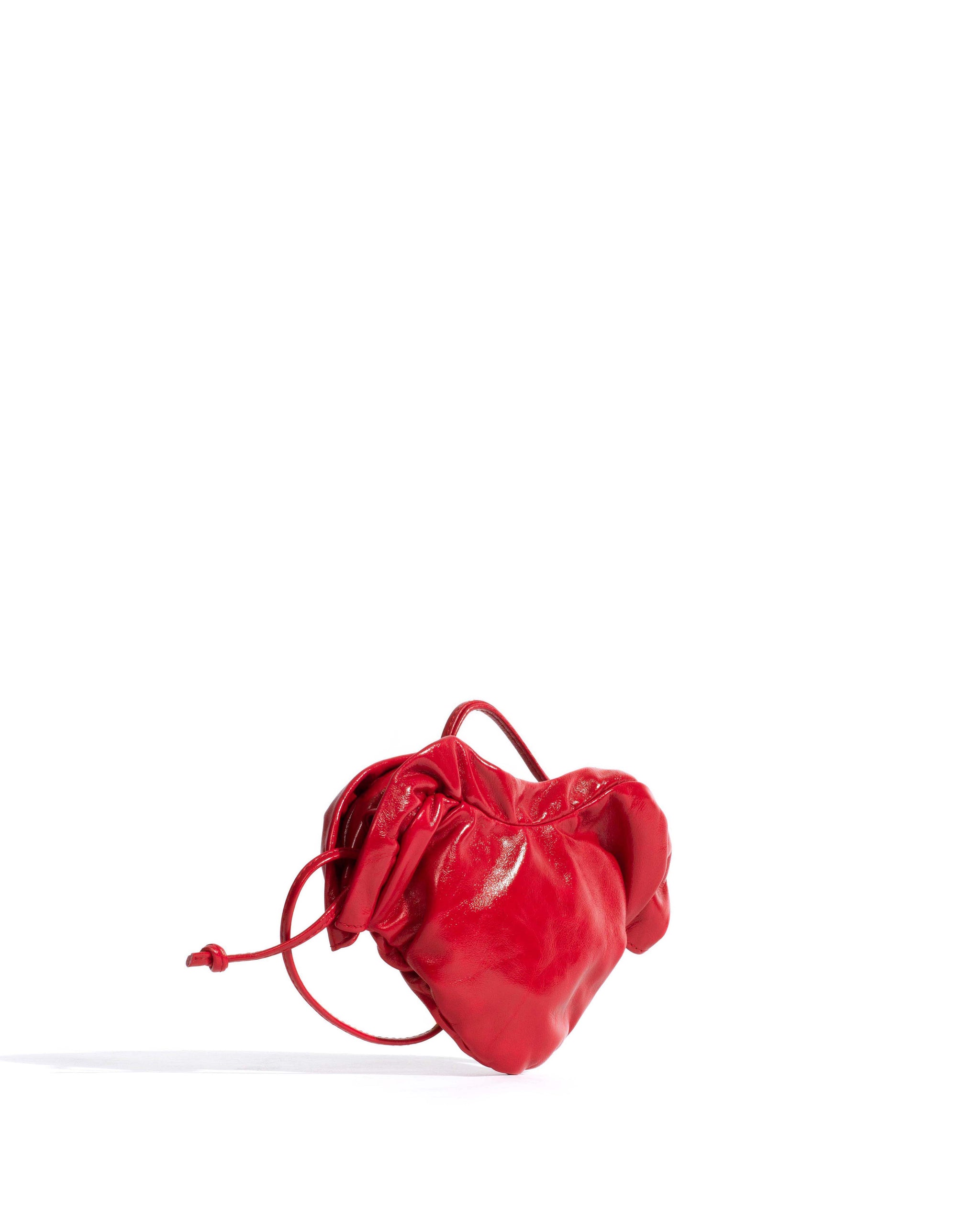 Zally petite heart bag Crinkled polished goat Scarlet - Anonymous Copenhagen Bags