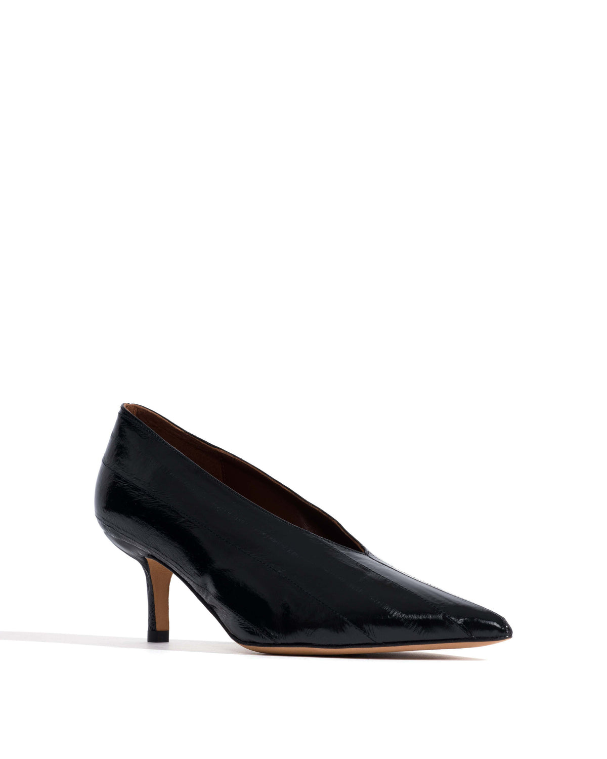 Phia 55 pin Shiny eel Black