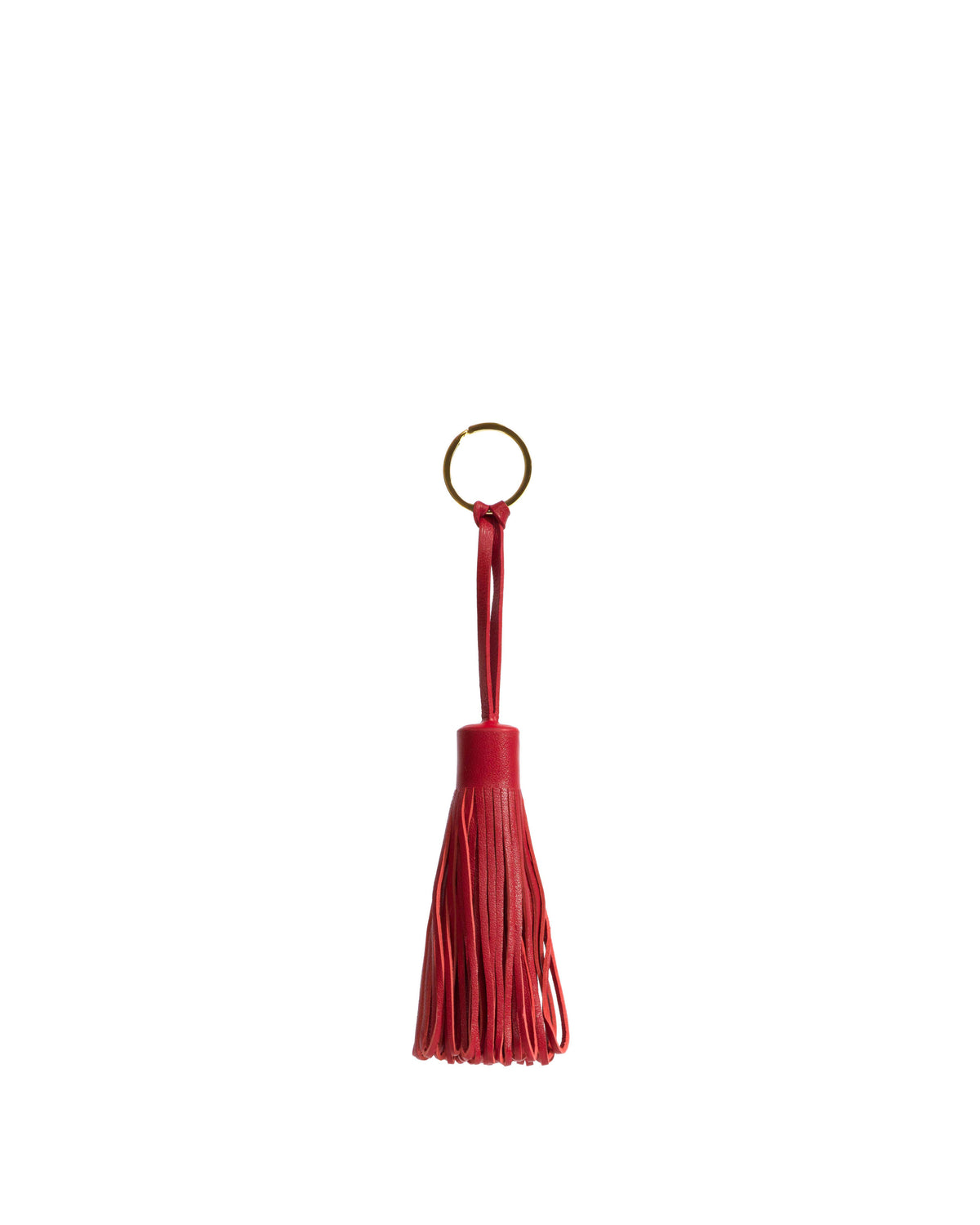 Katty fringe keyring Shiny lamb Ruby red