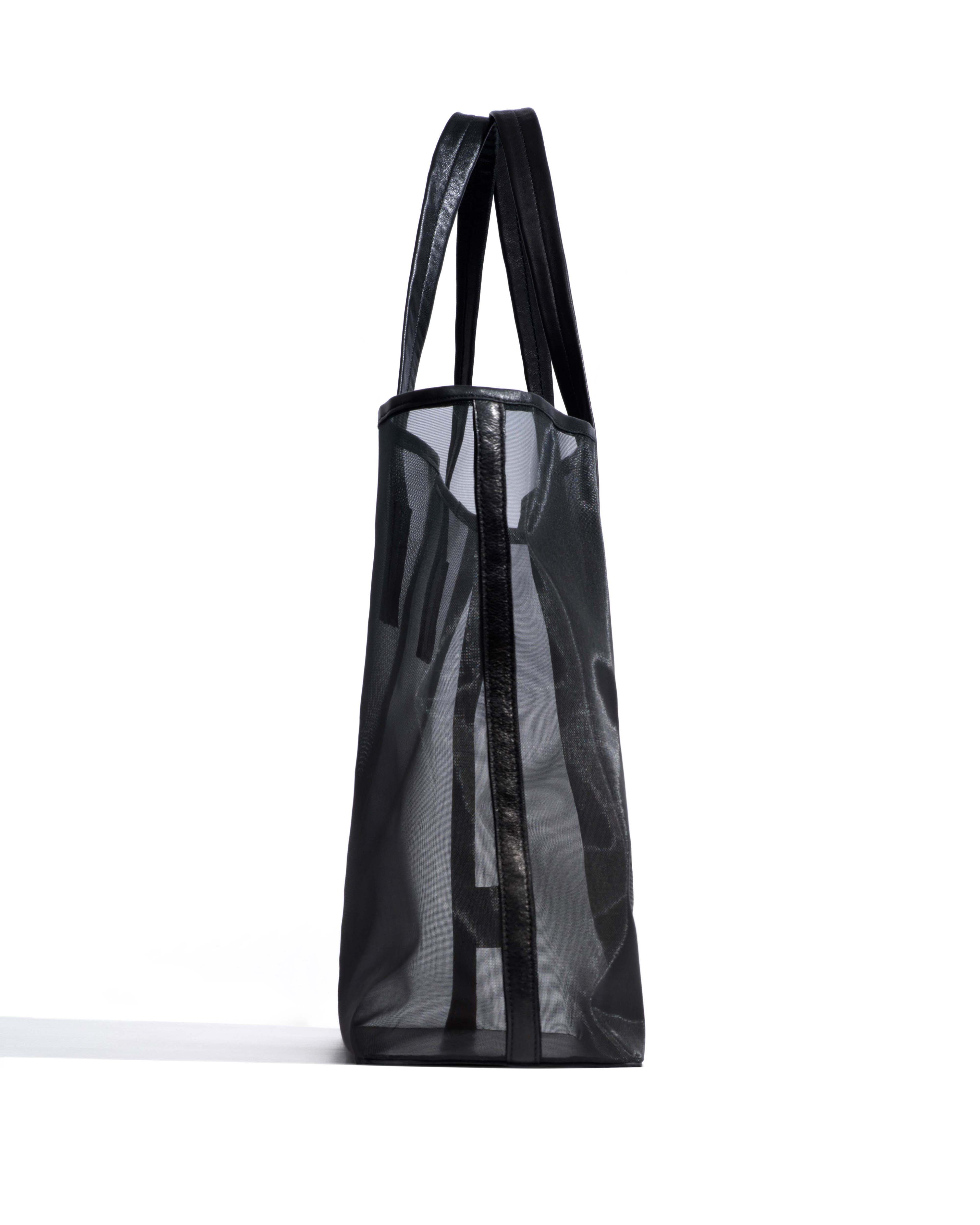 Ruba shopper mesh Shiny lamb & mesh Black