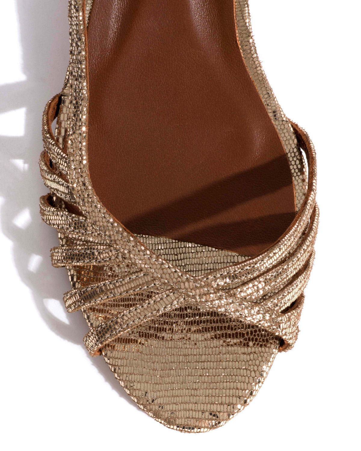 Carlota 40 Lizard metallic goat Vintage champagne