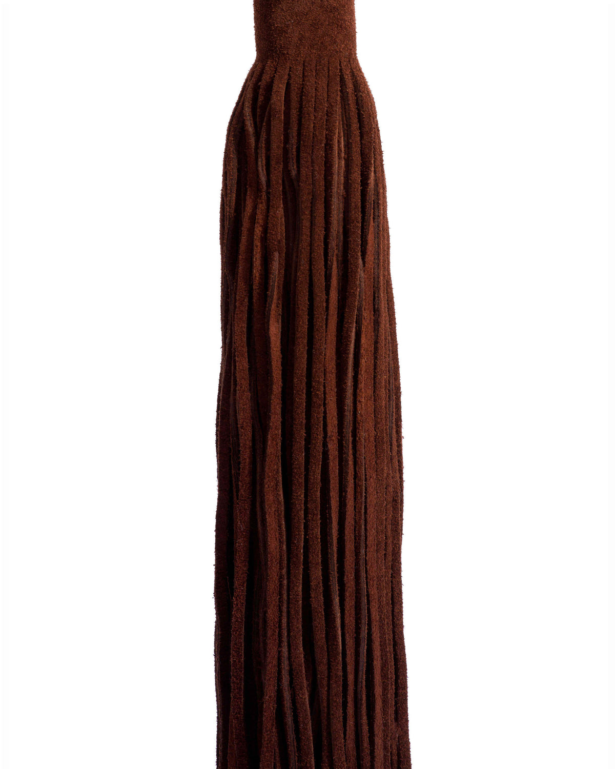 Langley fringe keyring Calf suede Chocolate