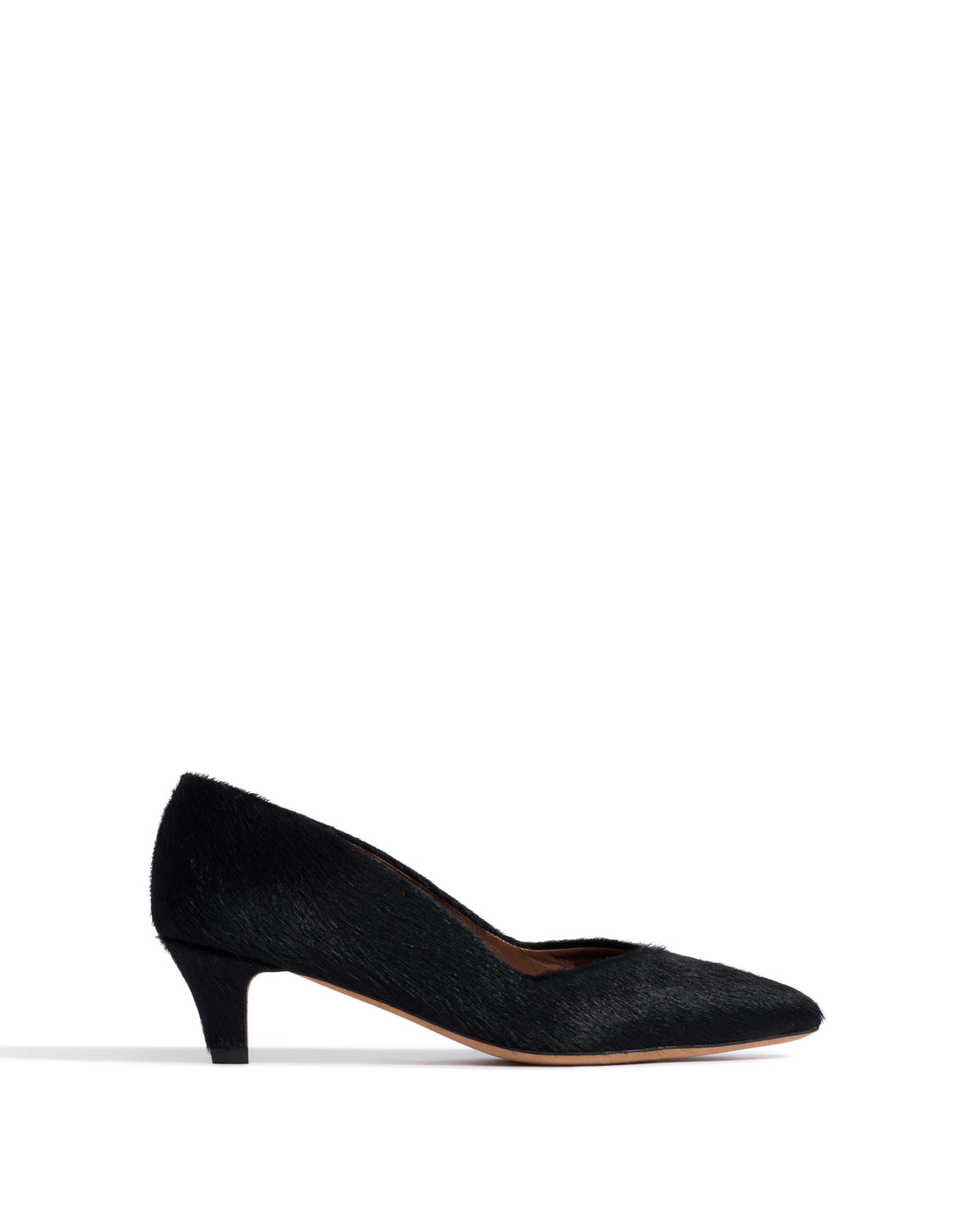 Trini 40 stiletto Calf hair Black